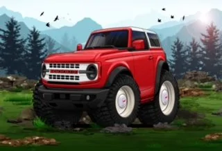 Ford Bronco Garage Wall Decals cartoon1