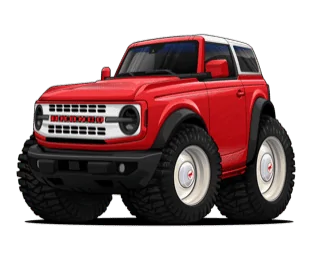 Ford Bronco Garage Wall Decals cartoon2