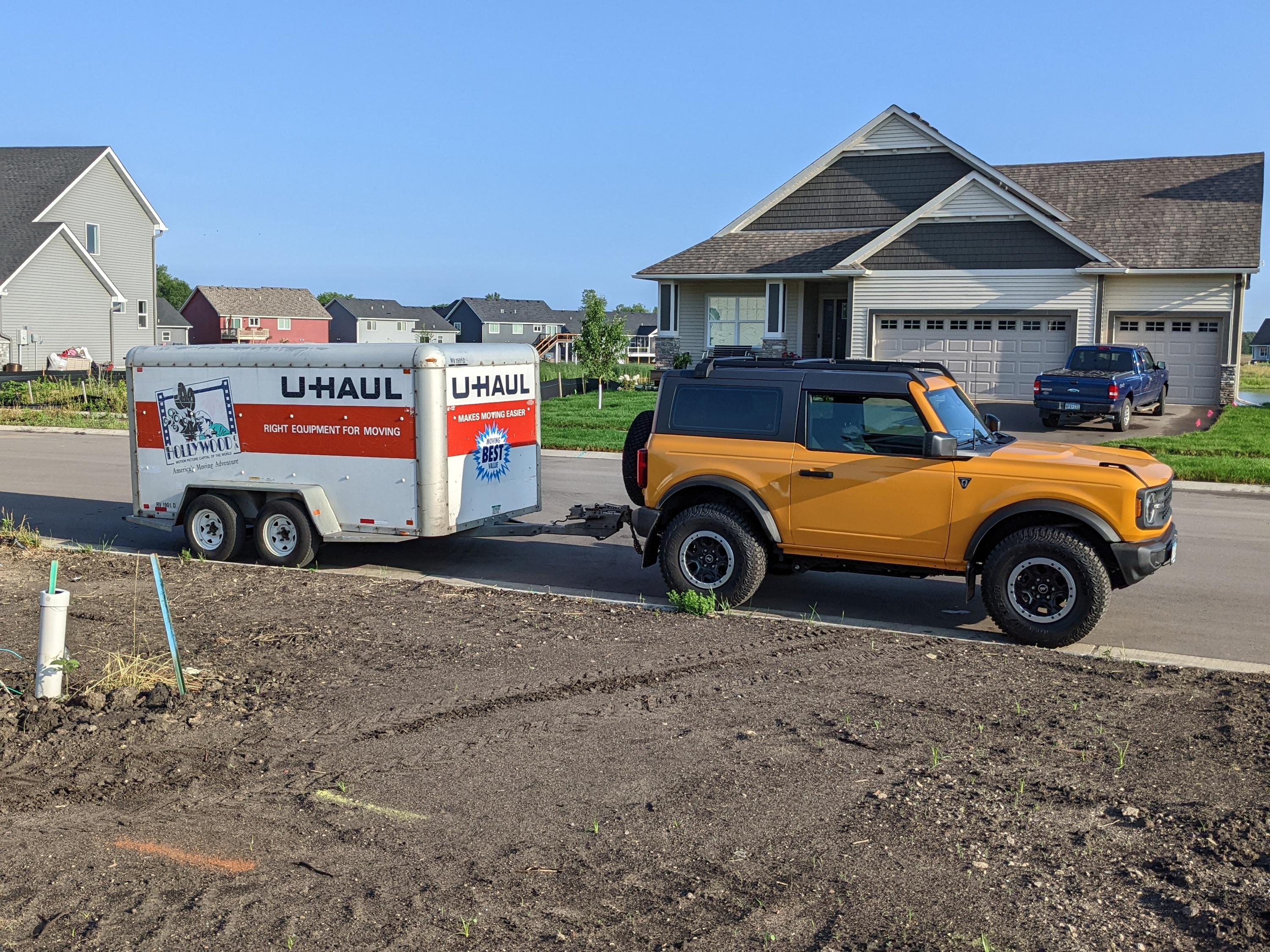 Ford Bronco Towed 6x12 cargo trailer with ease! 5TWy8Hc