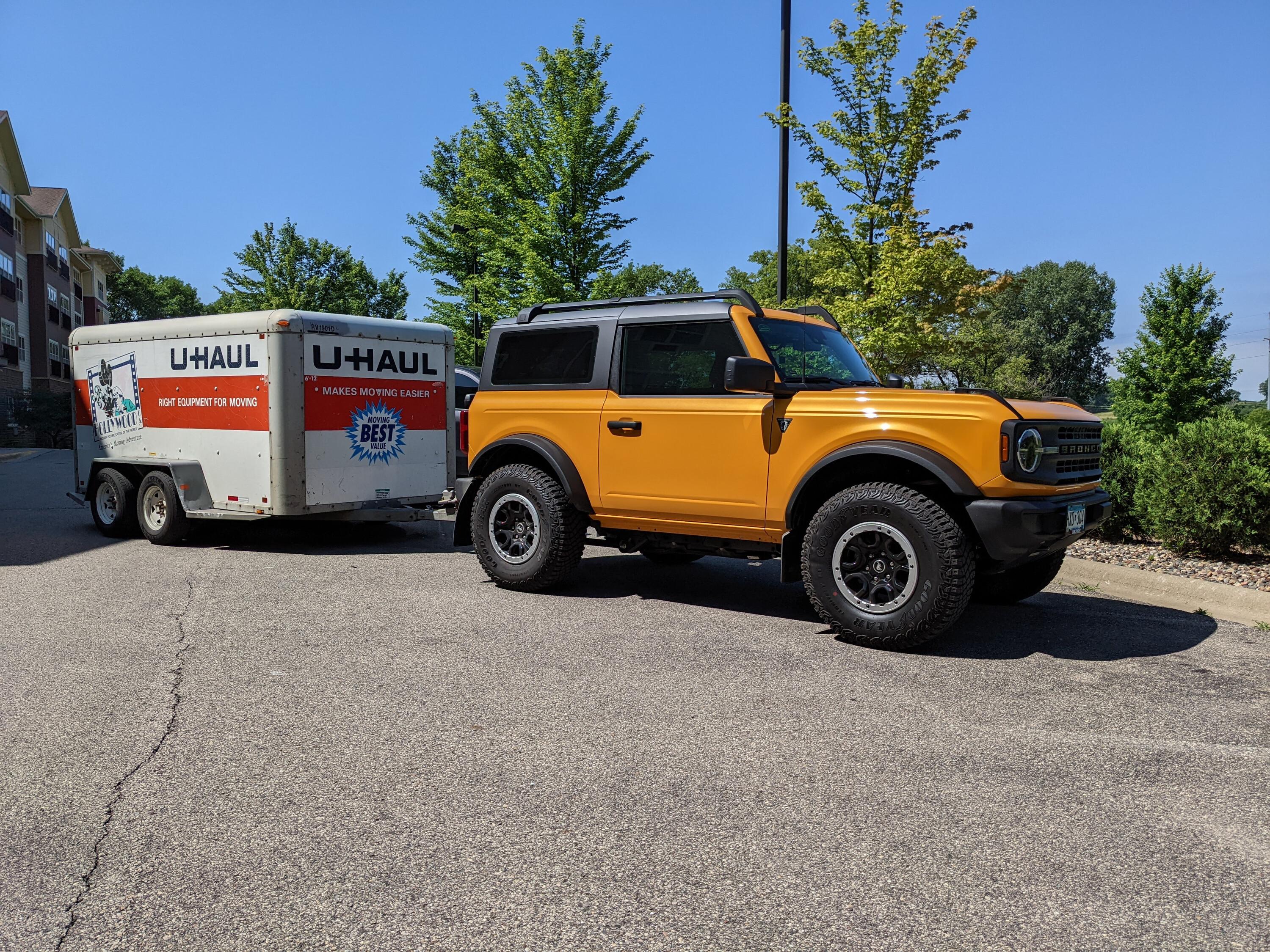 Ford Bronco Towed 6x12 cargo trailer with ease! zE8kH2m