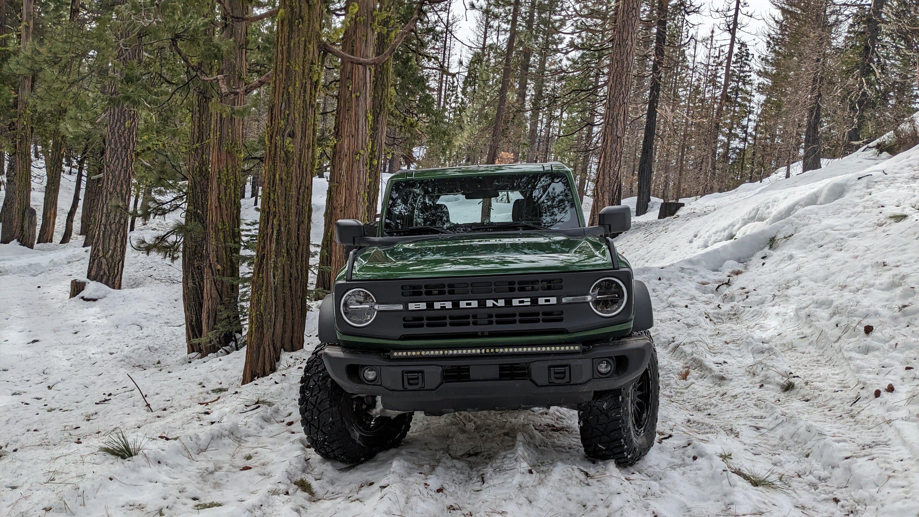 Ford Bronco Couple of Broncos go on a snow adventure PXL_20230204_193034416