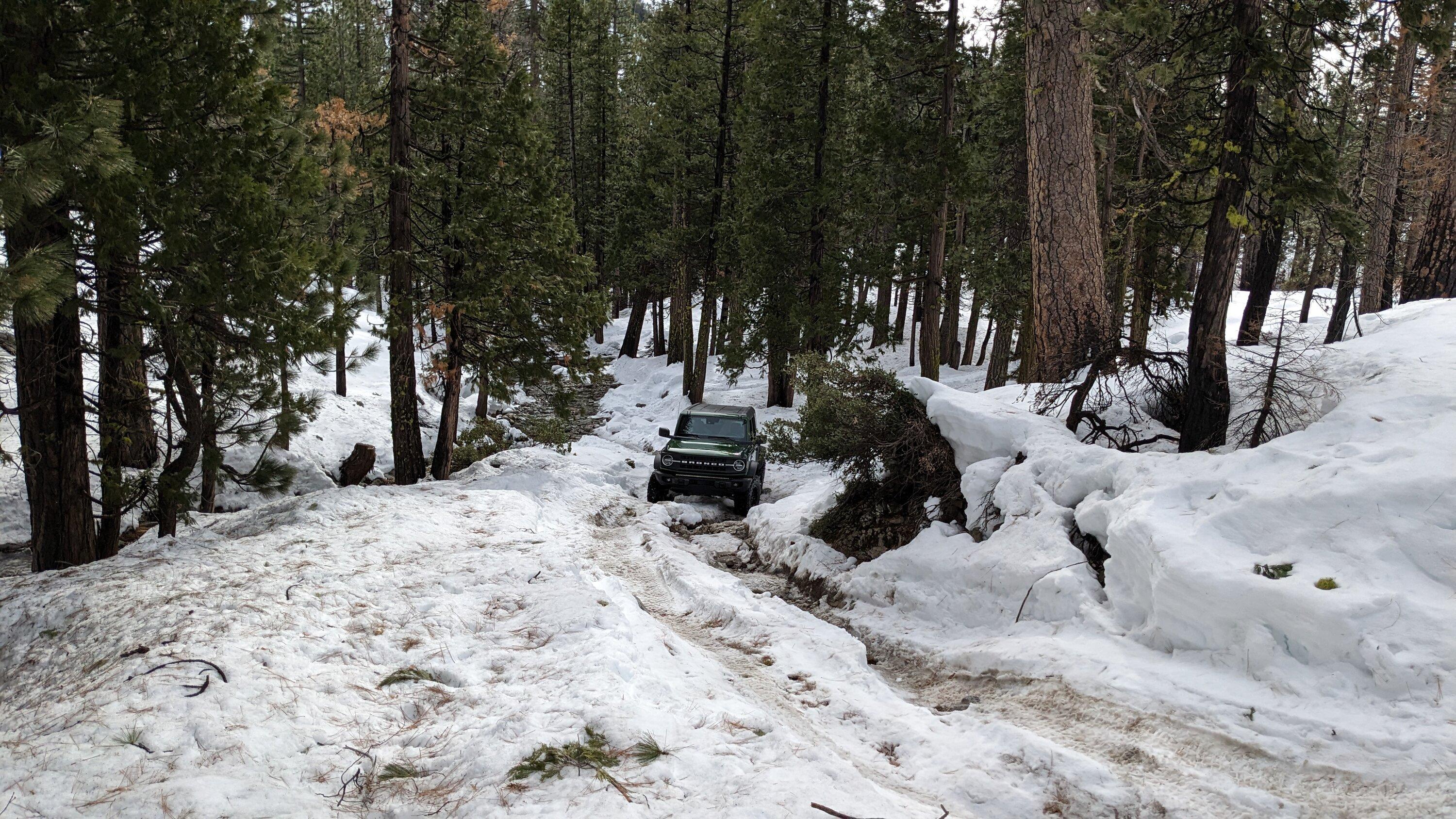 Ford Bronco Couple of Broncos go on a snow adventure PXL_20230204_192426882