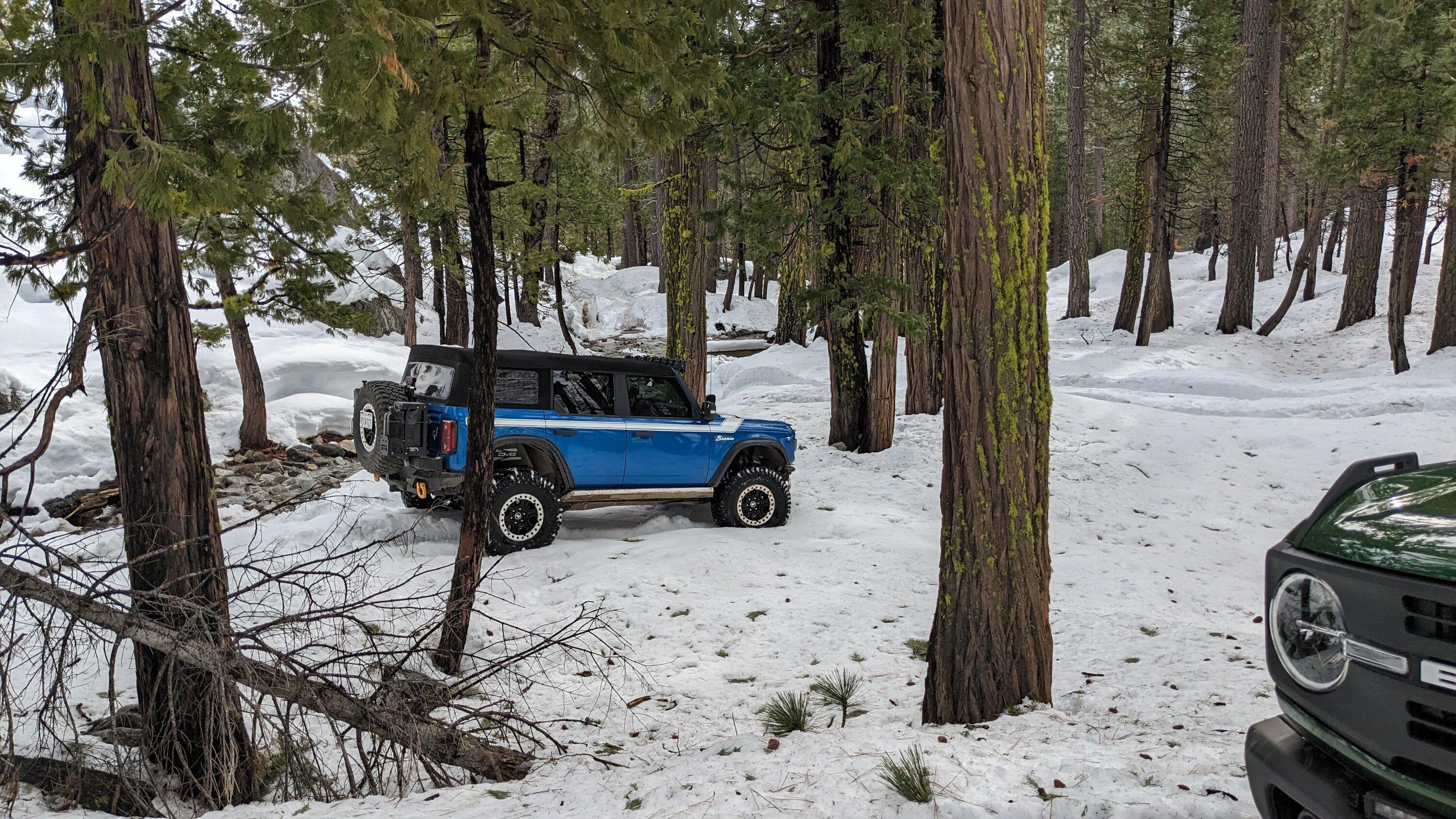 Ford Bronco Couple of Broncos go on a snow adventure PXL_20230204_193026454