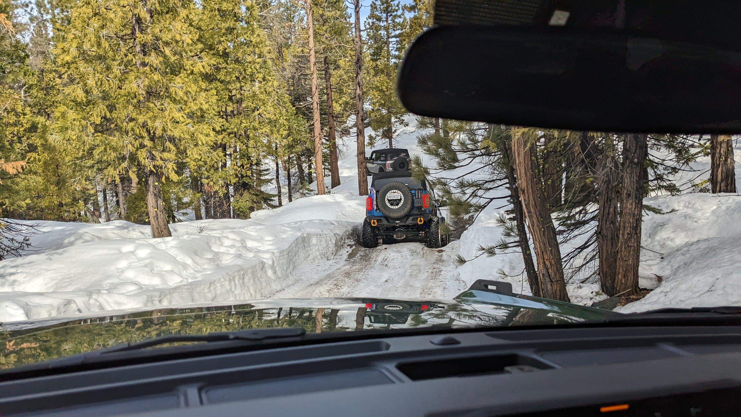 Ford Bronco Couple of Broncos go on a snow adventure PXL_20230204_181812525