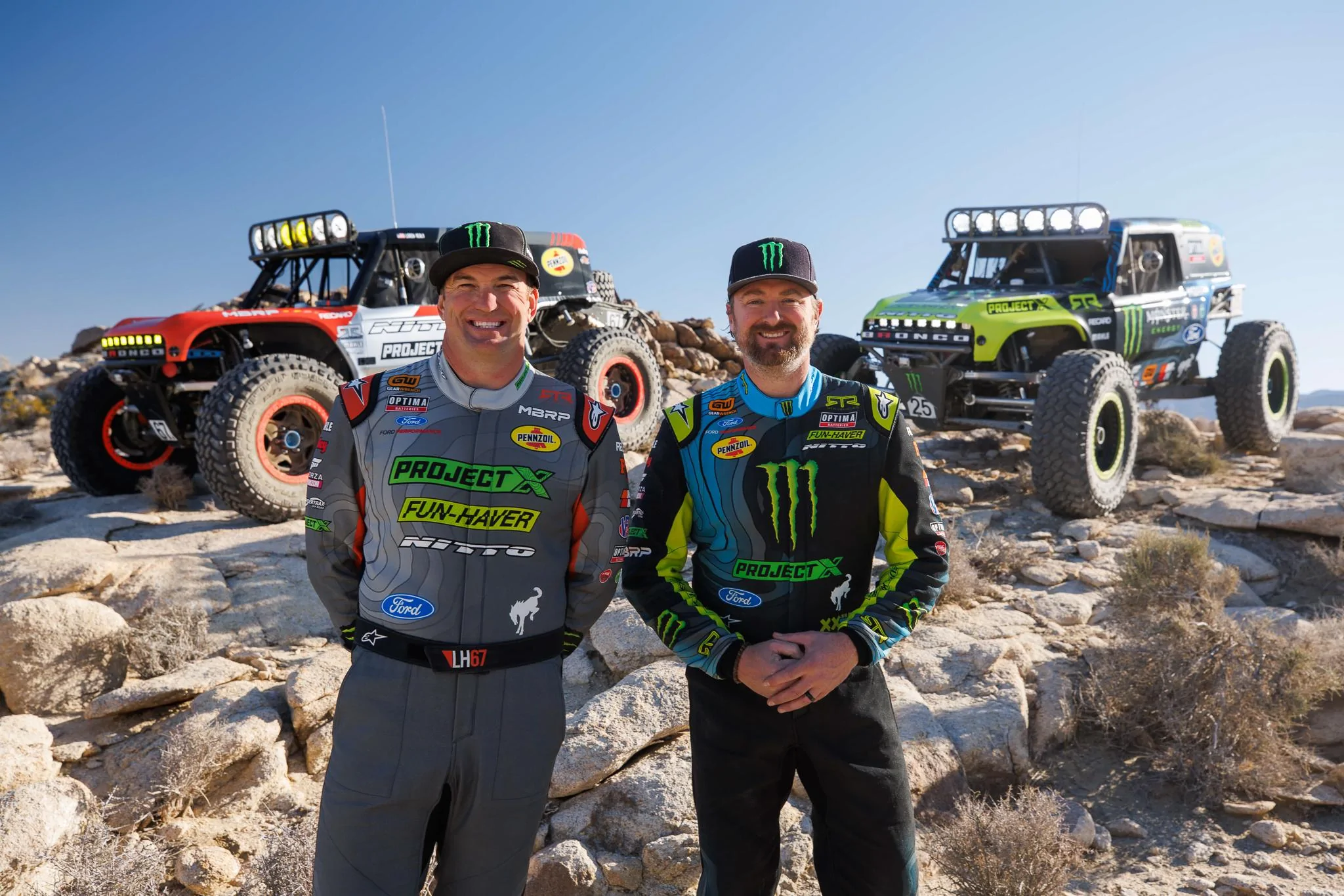 Ford Bronco New Season, New Bronco Liveries! Check out Vaughn Gittin Jr. & Loren Healy's new liveries for the Ultra4 4400 Class! LY1_3225