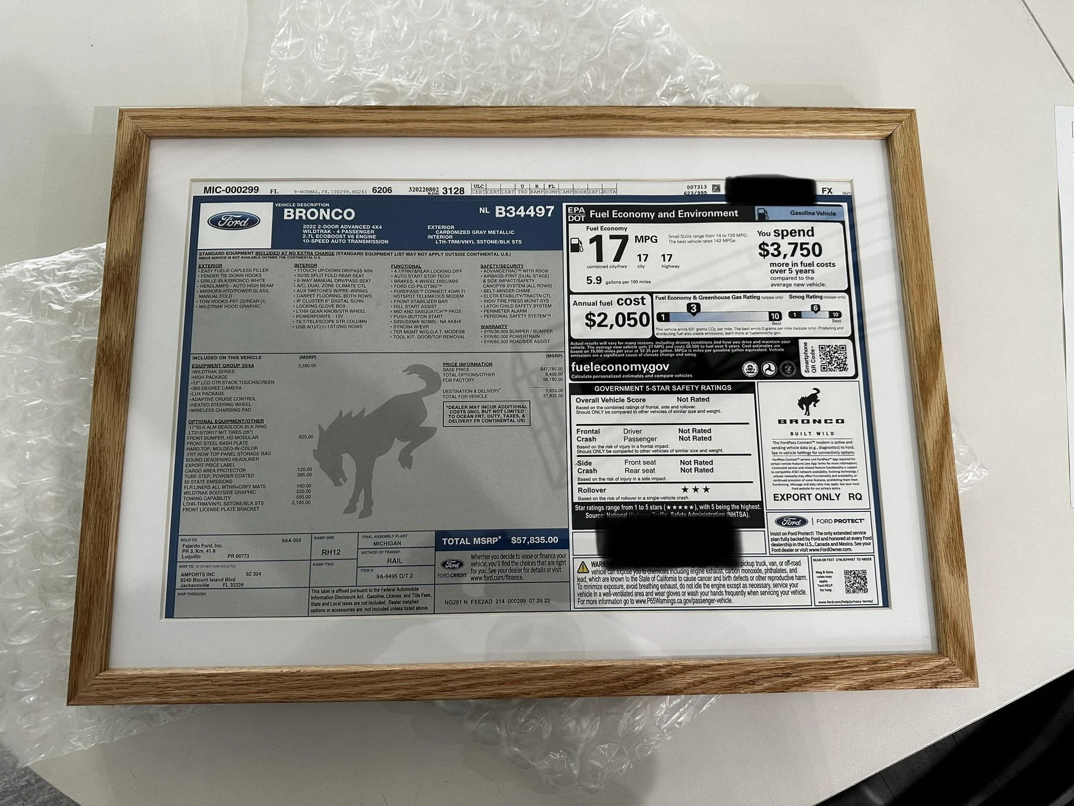 Cool Window Sticker Framing / Mounting Option | Bronco6G - 2021+ Ford ...