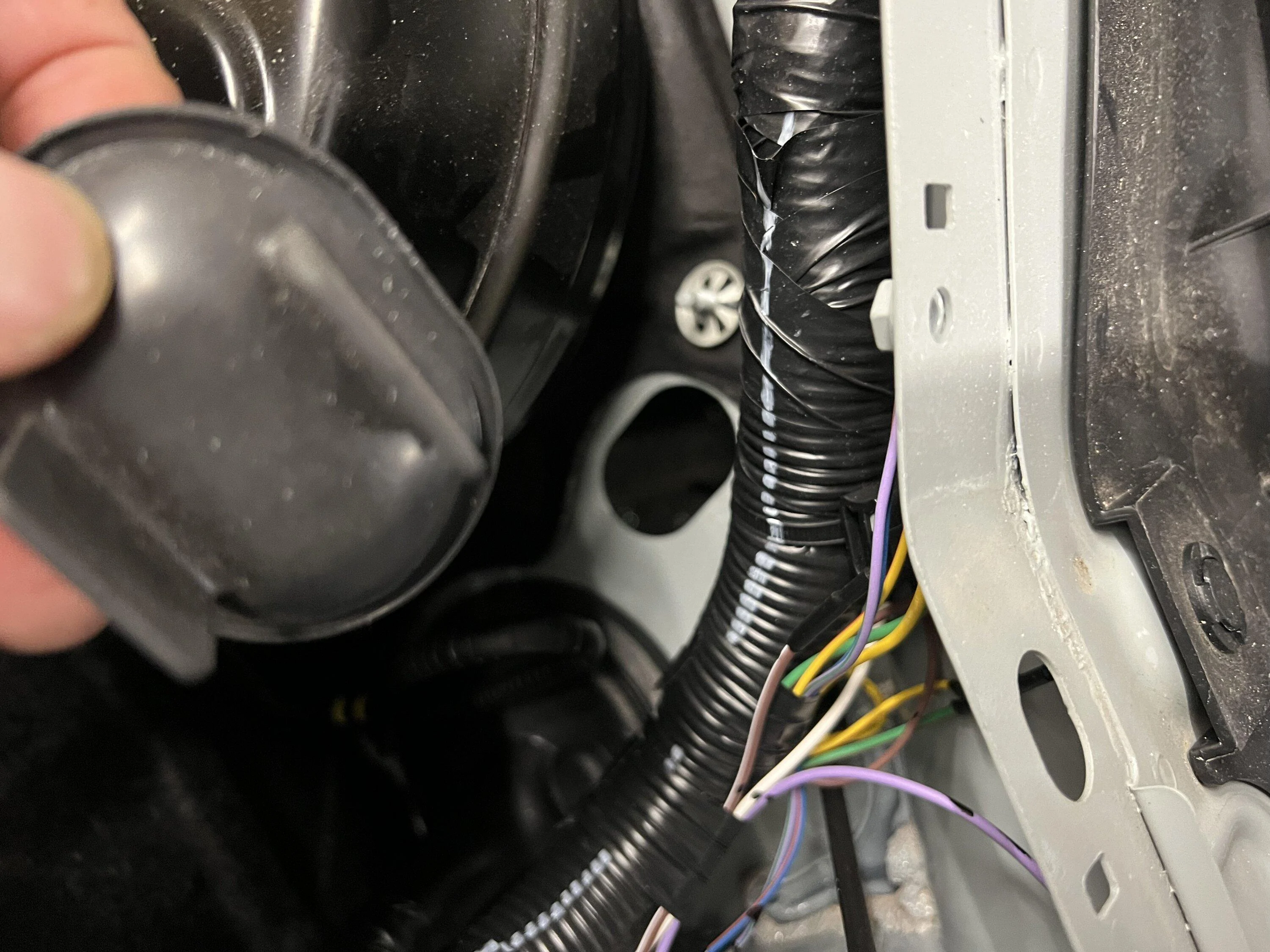 Ford Bronco Found great passage hole for amp power cable driver side 4C27A48B-9B64-4850-89A4-216D6F27CC1E