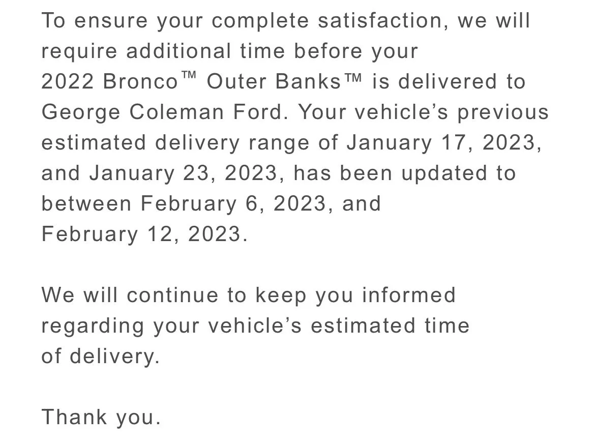 Ford Bronco 11/14/22 Build Week - w/Spreadsheet EE96EE14-6943-4281-BDE4-9EA19C00B872