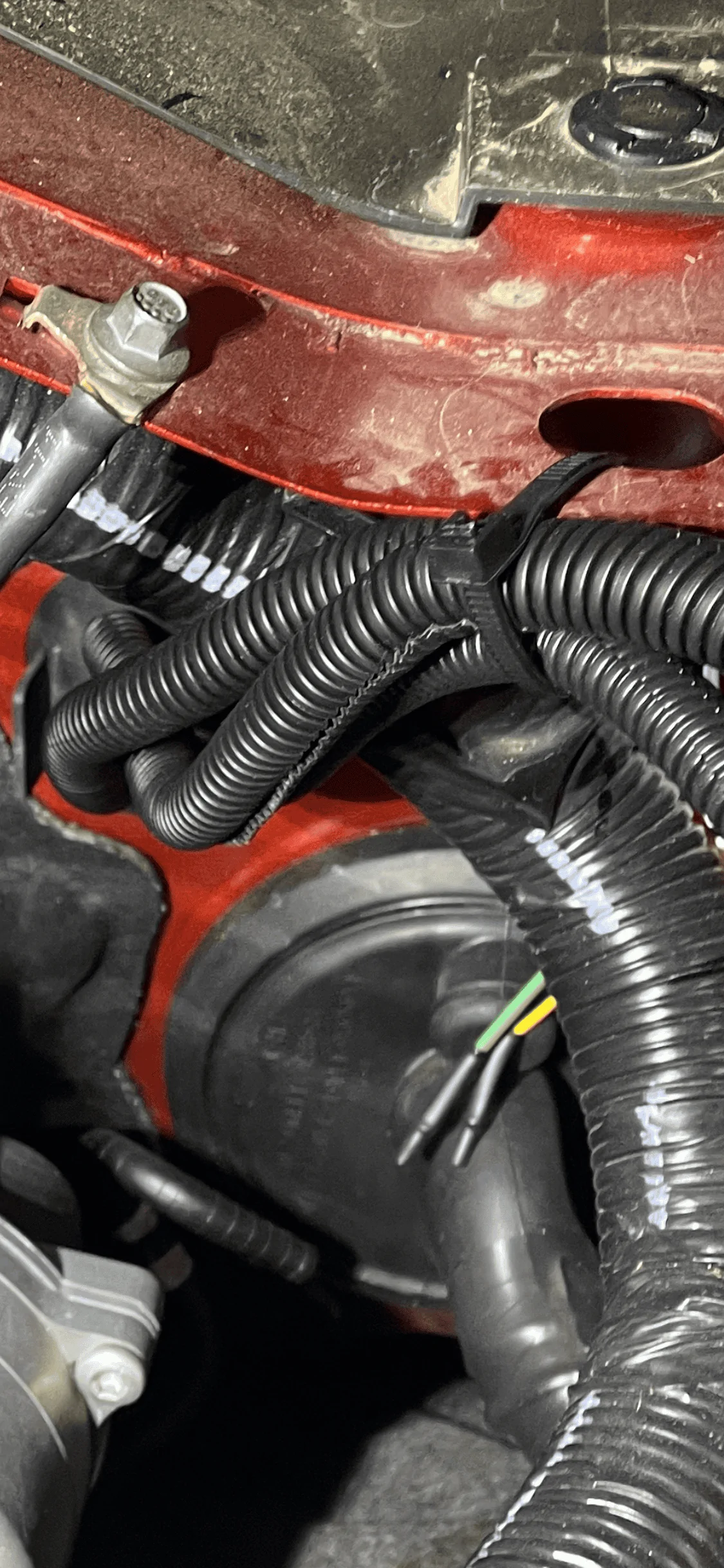 Ford Bronco Found great passage hole for amp power cable driver side D5E2D2C0-EB5A-4E56-B830-6794FF158496
