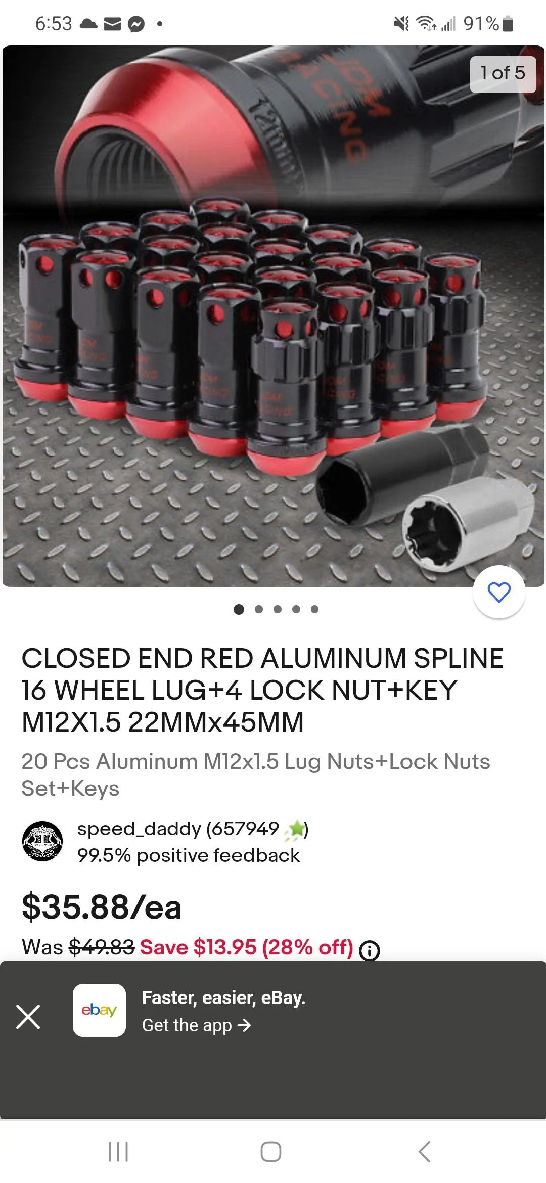 Ford Bronco Anyone install black lug nuts? Screenshot_20230208_065347_Chrom