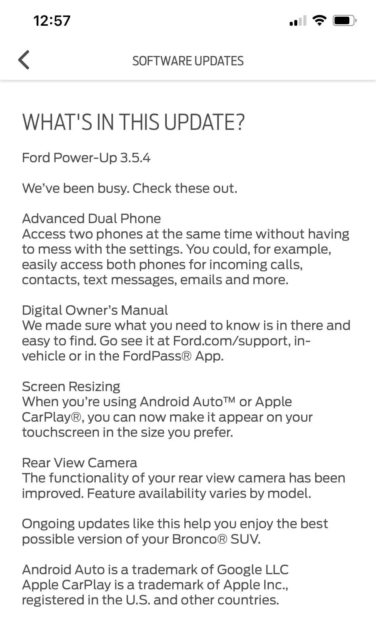 Ford Bronco How to never miss a OTA software update! [Instructions] Ford Power-Up 3.5.4