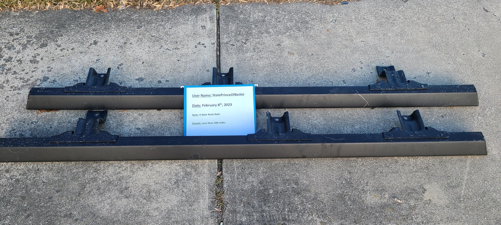 Ford Bronco 4-Door OEM Rock Rails w/ brackets (<500 miles) RockRails