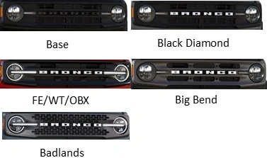 Ford Bronco Which Grill do you like best? Grills Collag