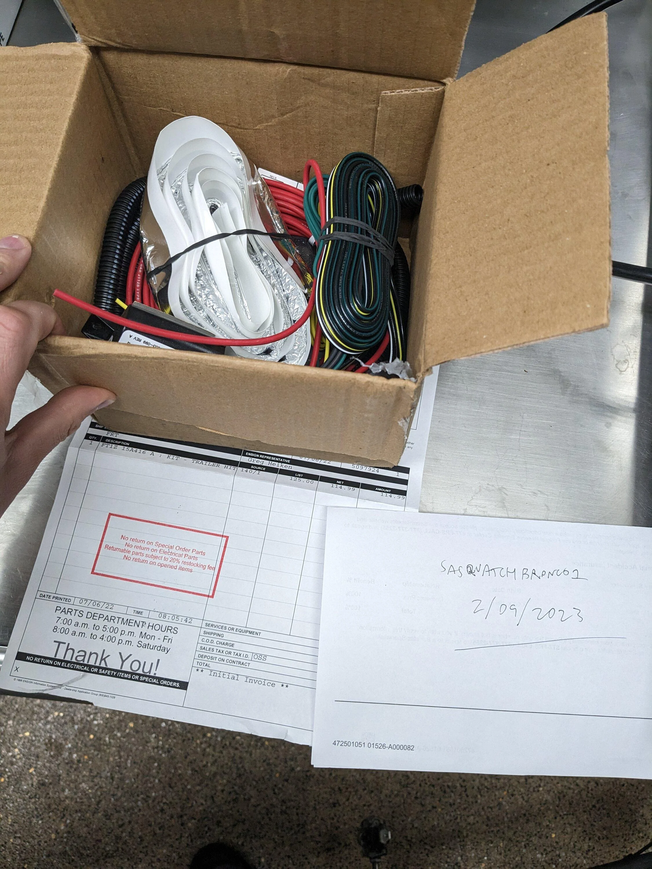 Ford Bronco OEM Ford trailer wiring harness PXL_20230209_203824449