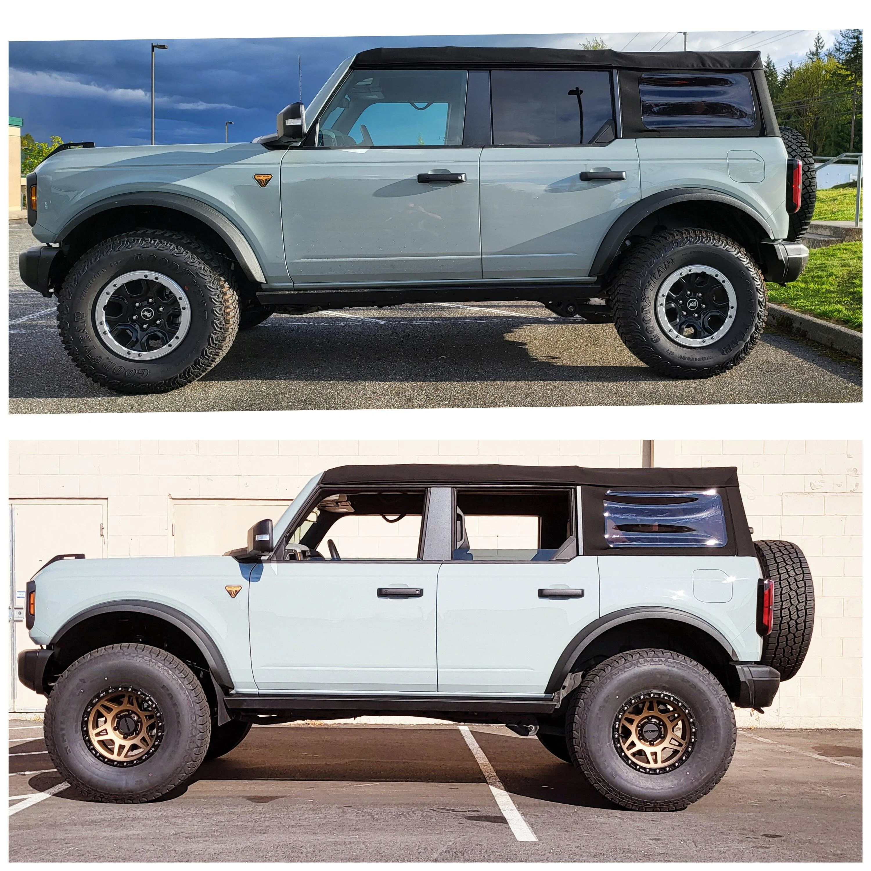 Ford Bronco Request: BadSquatch Before and After Lift InCollage_20220902_172201635