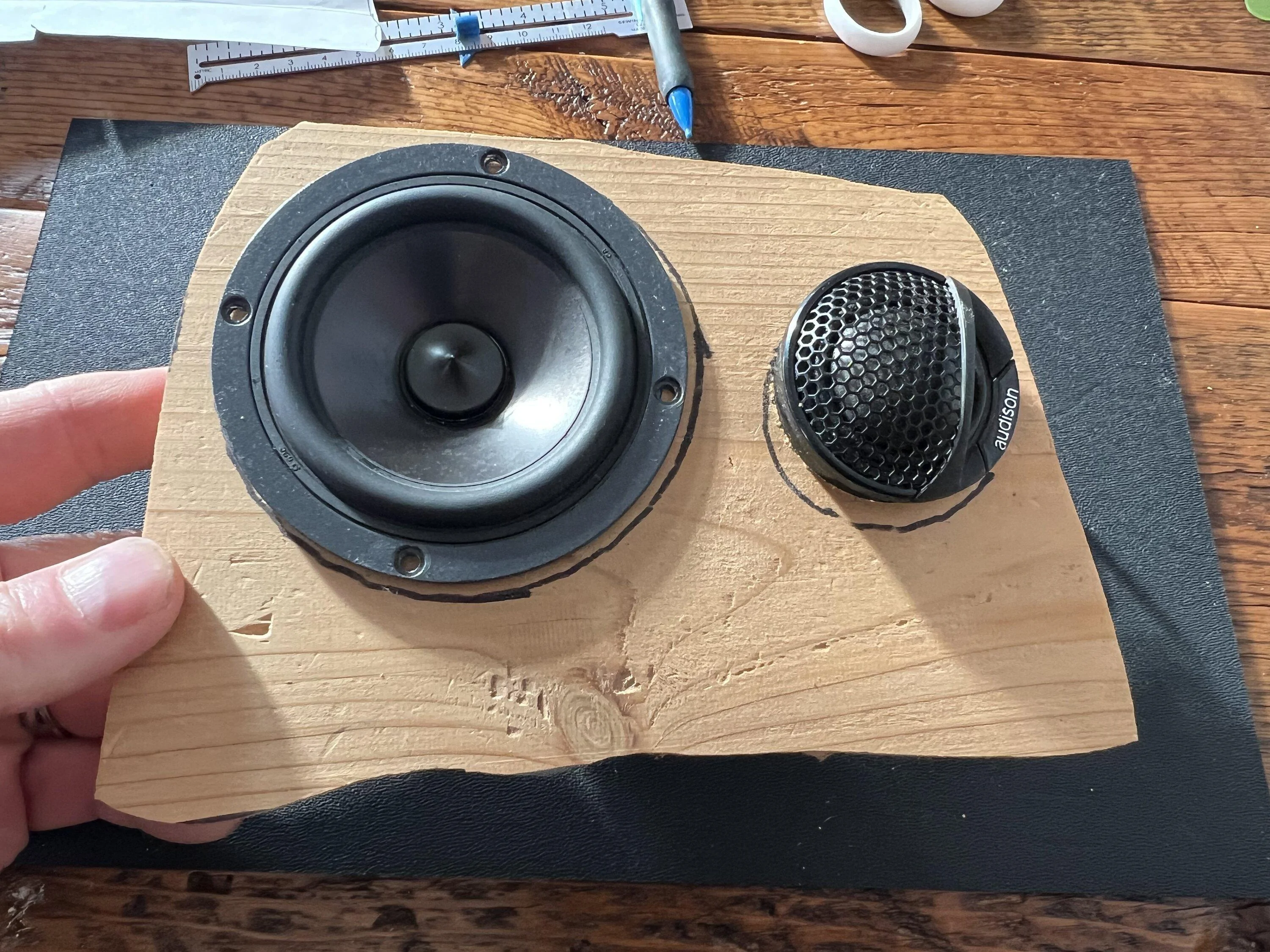 Ford Bronco Progress on custom mod dash mid/tweeter plates 8080A135-B1B2-4ACD-A3CB-E27F5B73CC94