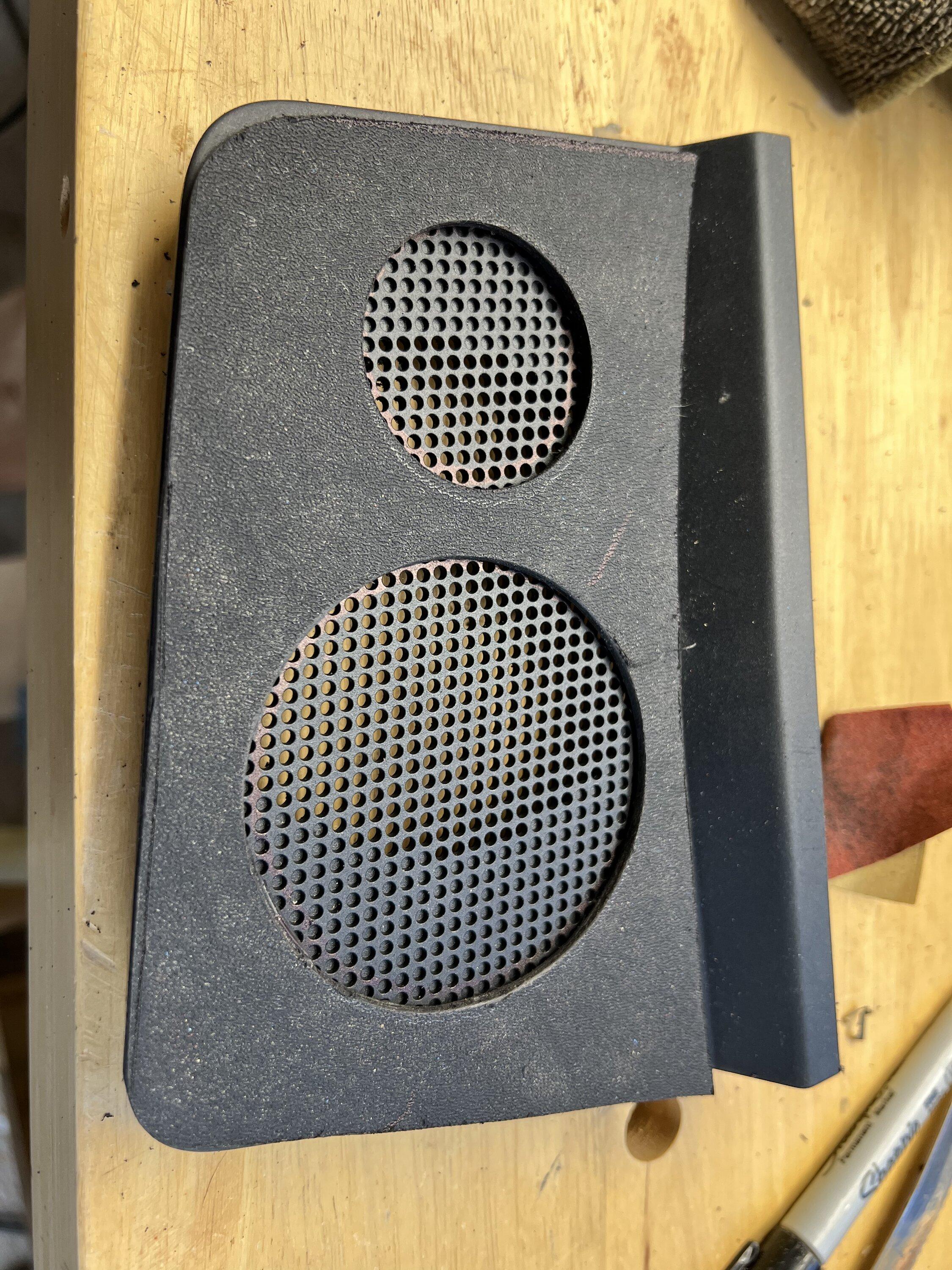 Ford Bronco Progress on custom mod dash mid/tweeter plates 3C95D1A8-88B7-49C8-8373-5D0803127D3A