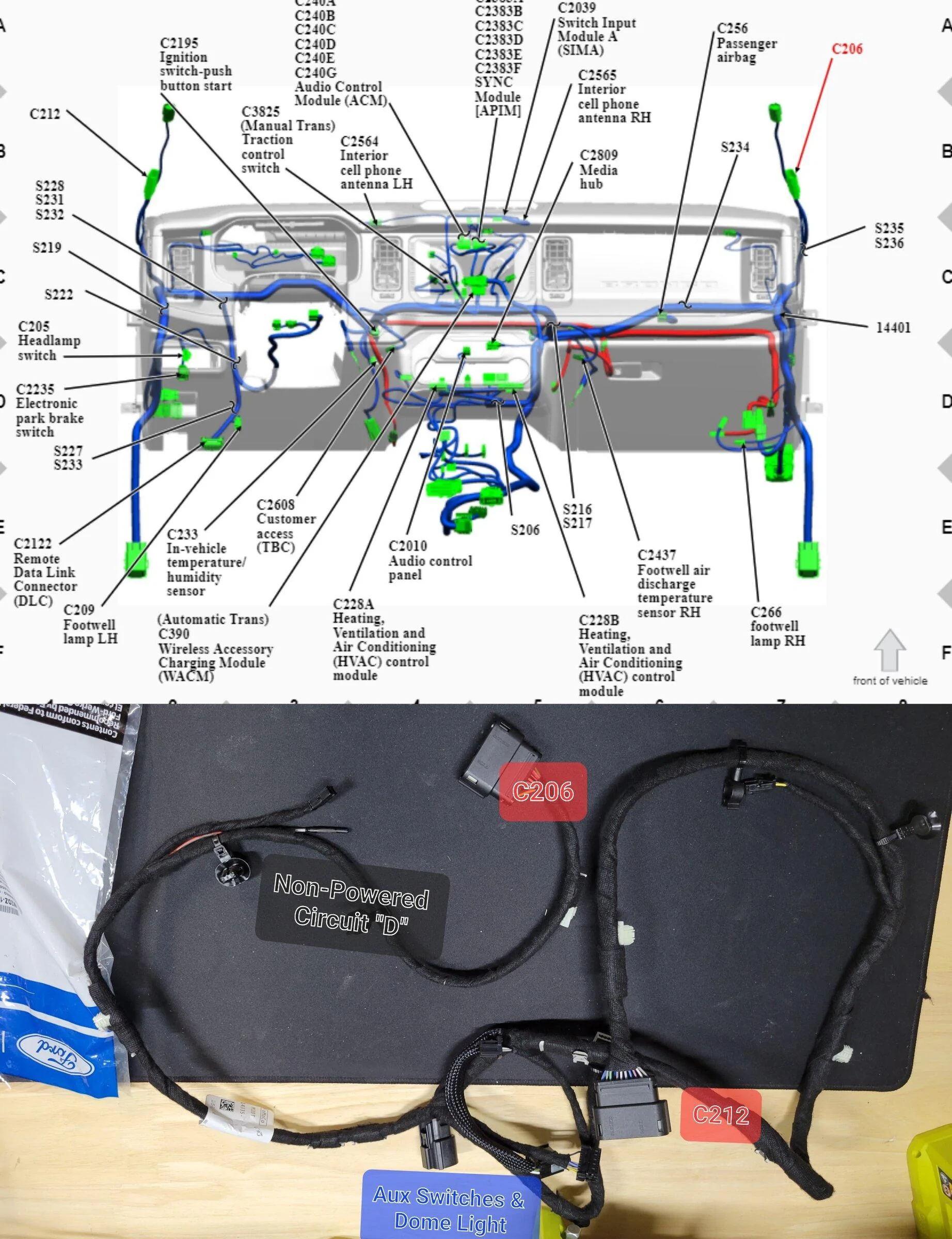 Ford Bronco Aux Upfitter Overhead Switches installed! - DIY writeup instructions & photos ZomboDroid 29012022194511
