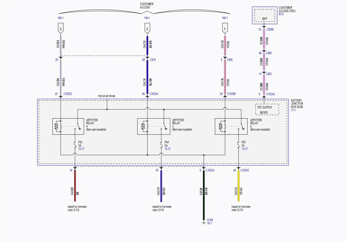 Ford Bronco Aux Upfitter Overhead Switches installed! - DIY writeup instructions & photos Bronco wiring upfitter relays cont