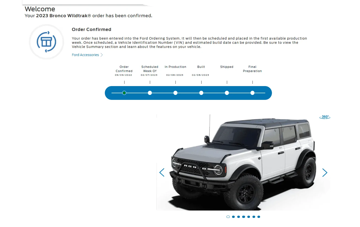 Ford Bronco Accelerated Service convoy tracking? 1676224615333