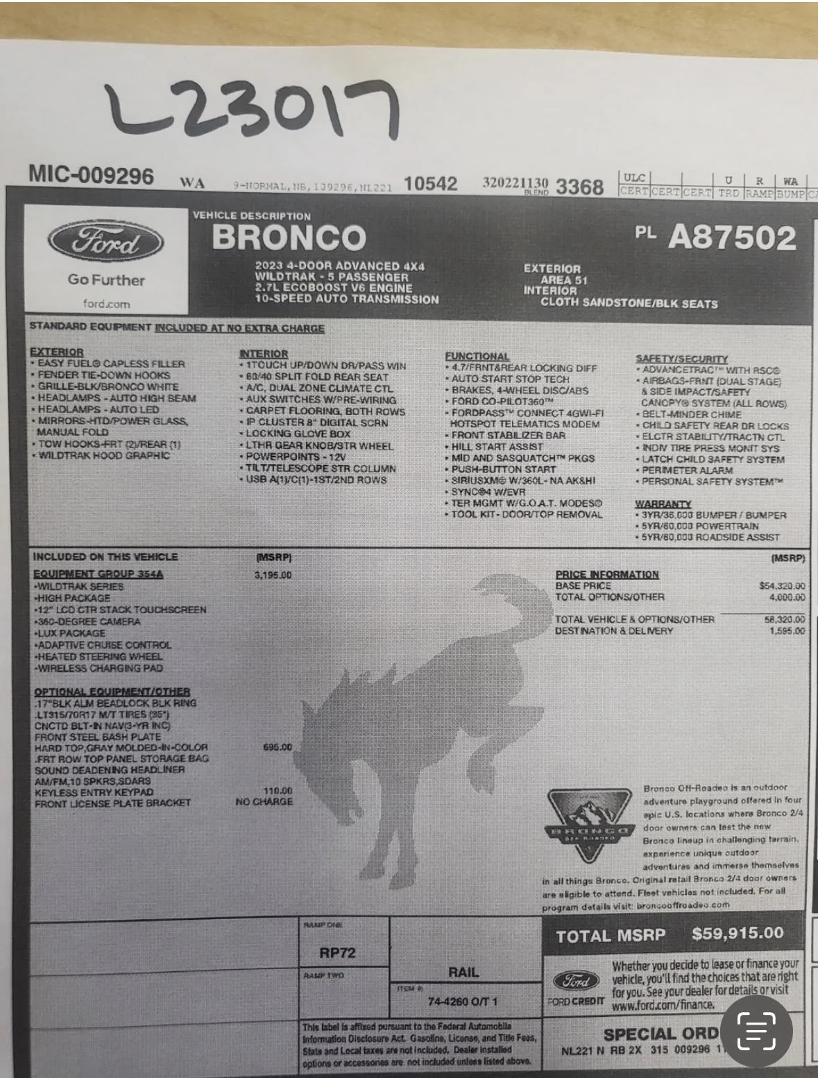 Ford Bronco 2022 vs 2023 Wildtrak - any major changes? 17BEB09D-7249-4A54-9AE8-92F9B9C54FBF