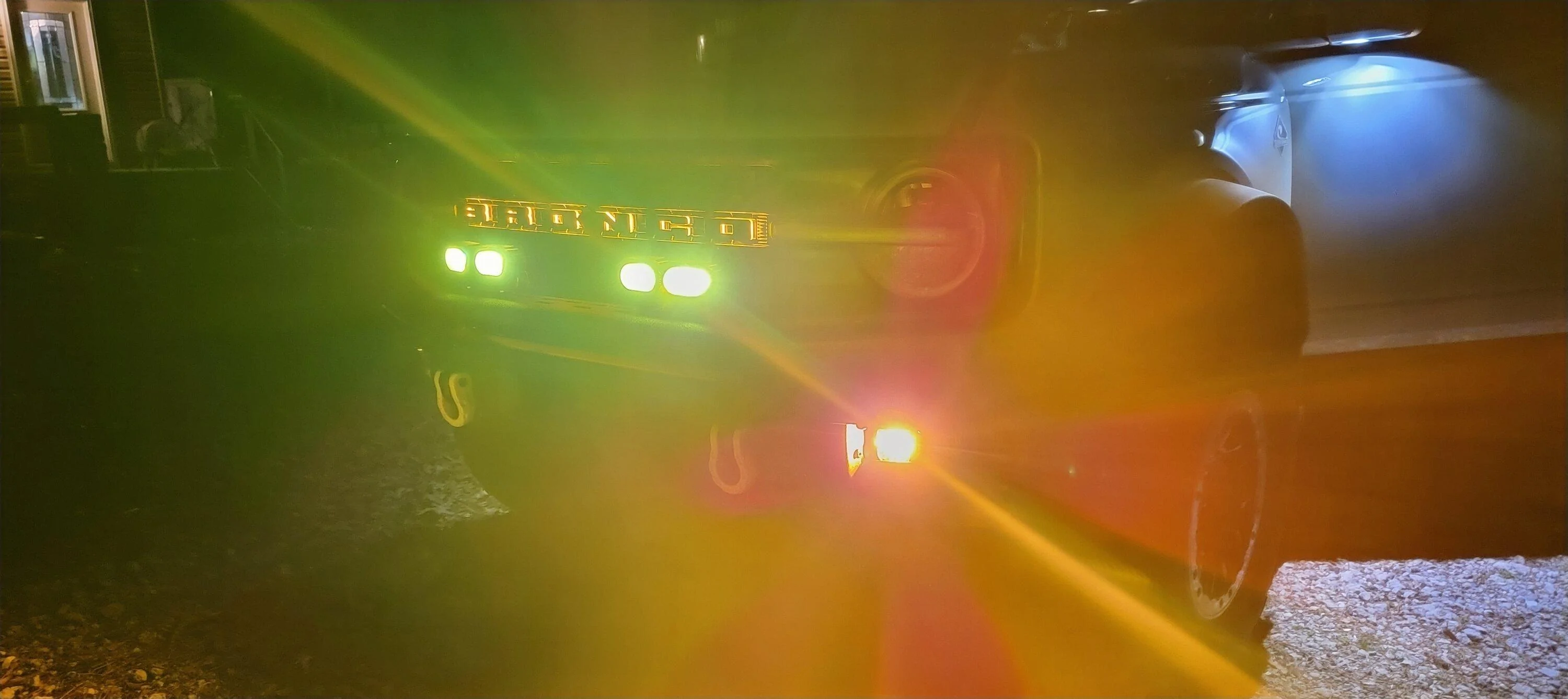 Ford Bronco DETAILED info on my lighting / wiring setup -- bumper lights, ditch lights, underhood lights 20230216_203609