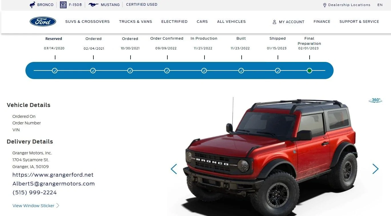 Ford Bronco Wisconsin Roll Call Bronco schedul