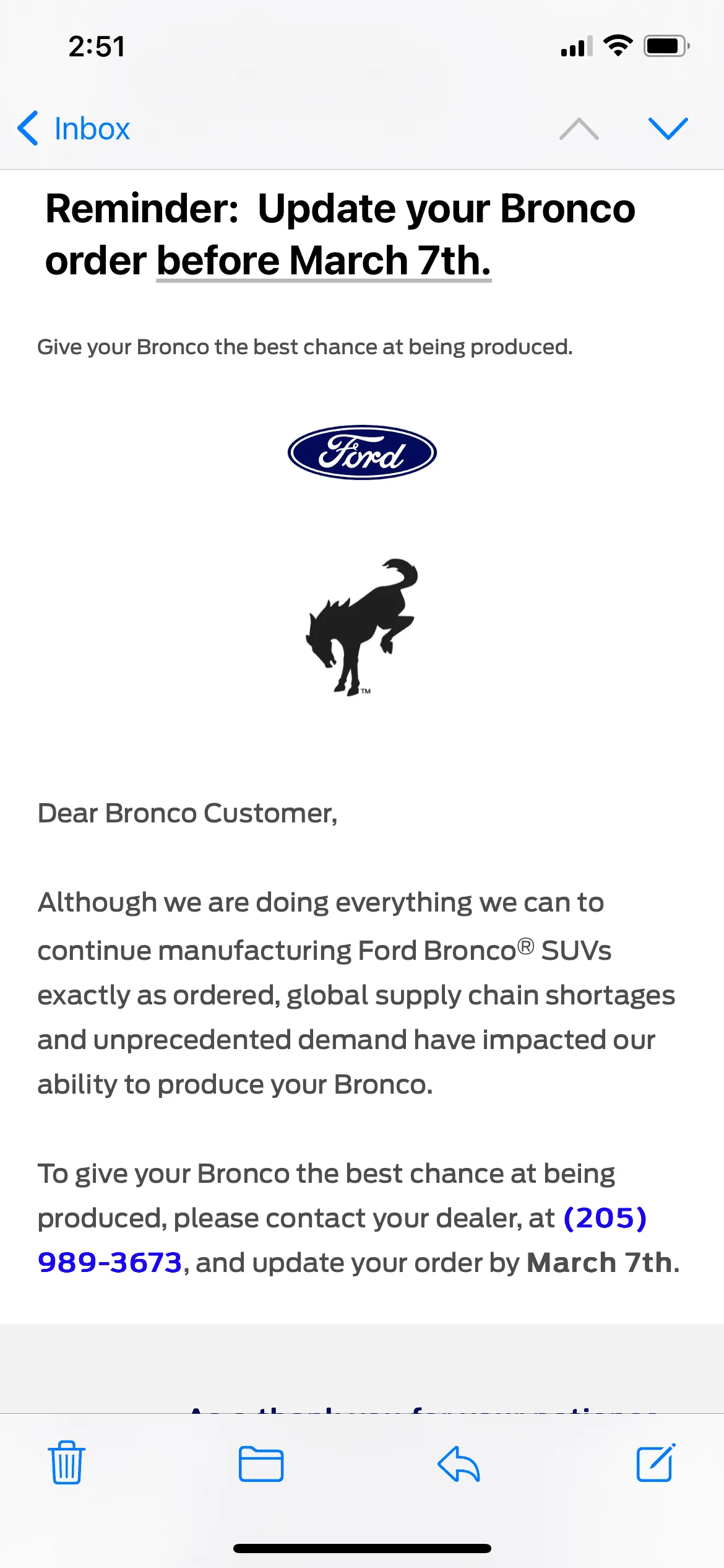 Ford Bronco Just received: Change your order or else email from Ford- Round 2 573C456E-BEA7-4E62-8022-82C870030351