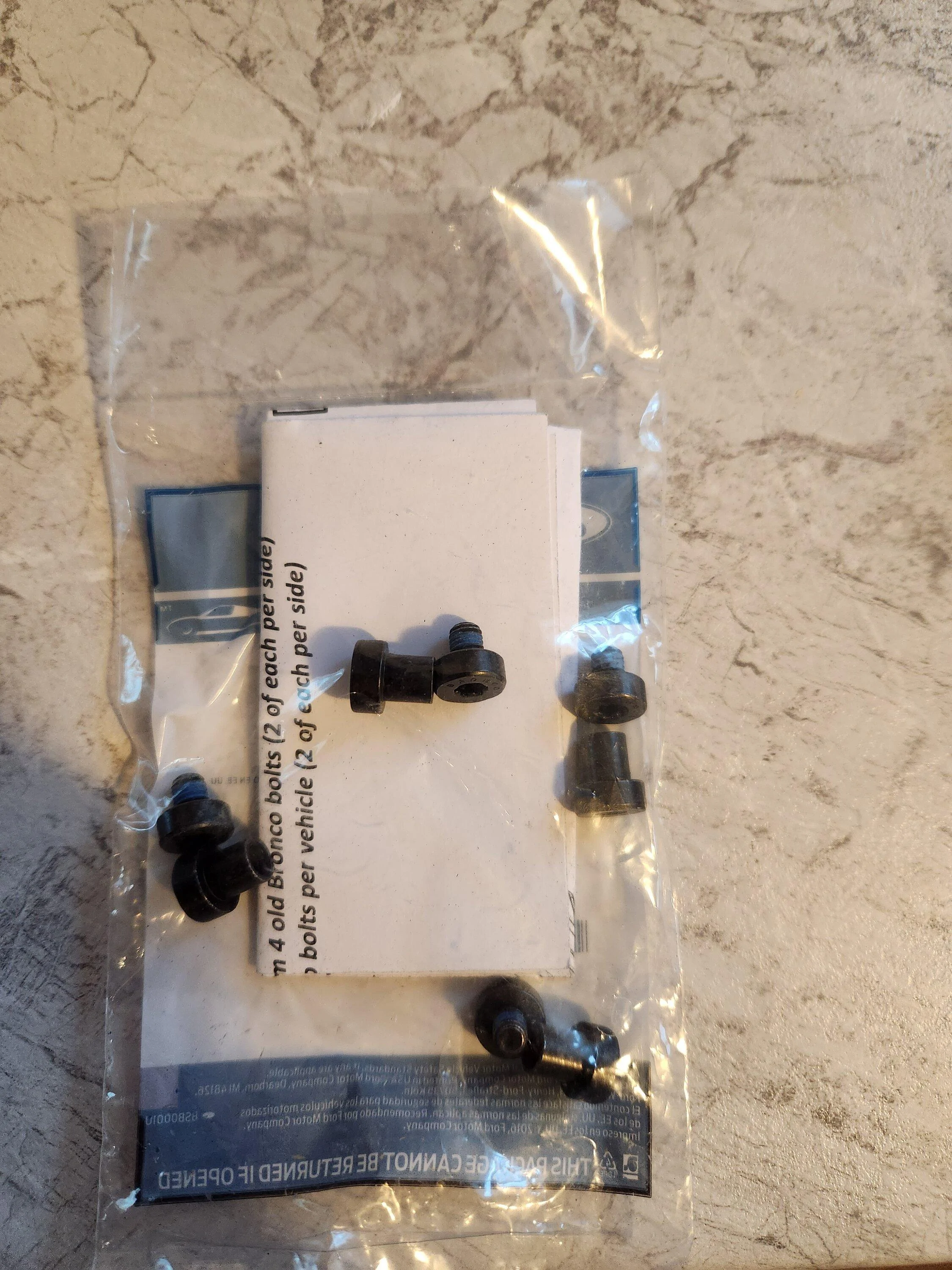 Ford Bronco Rusting grab handle bolts, Ford SSM 50660 20230217_162823