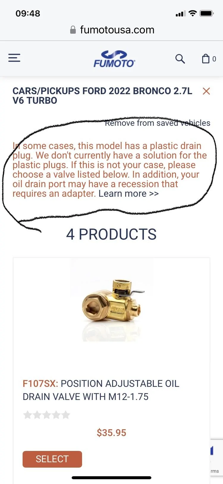 Ford Bronco What Fumoto Valve? 2B6490F4-04C2-4F14-8EA2-0258738A02D7