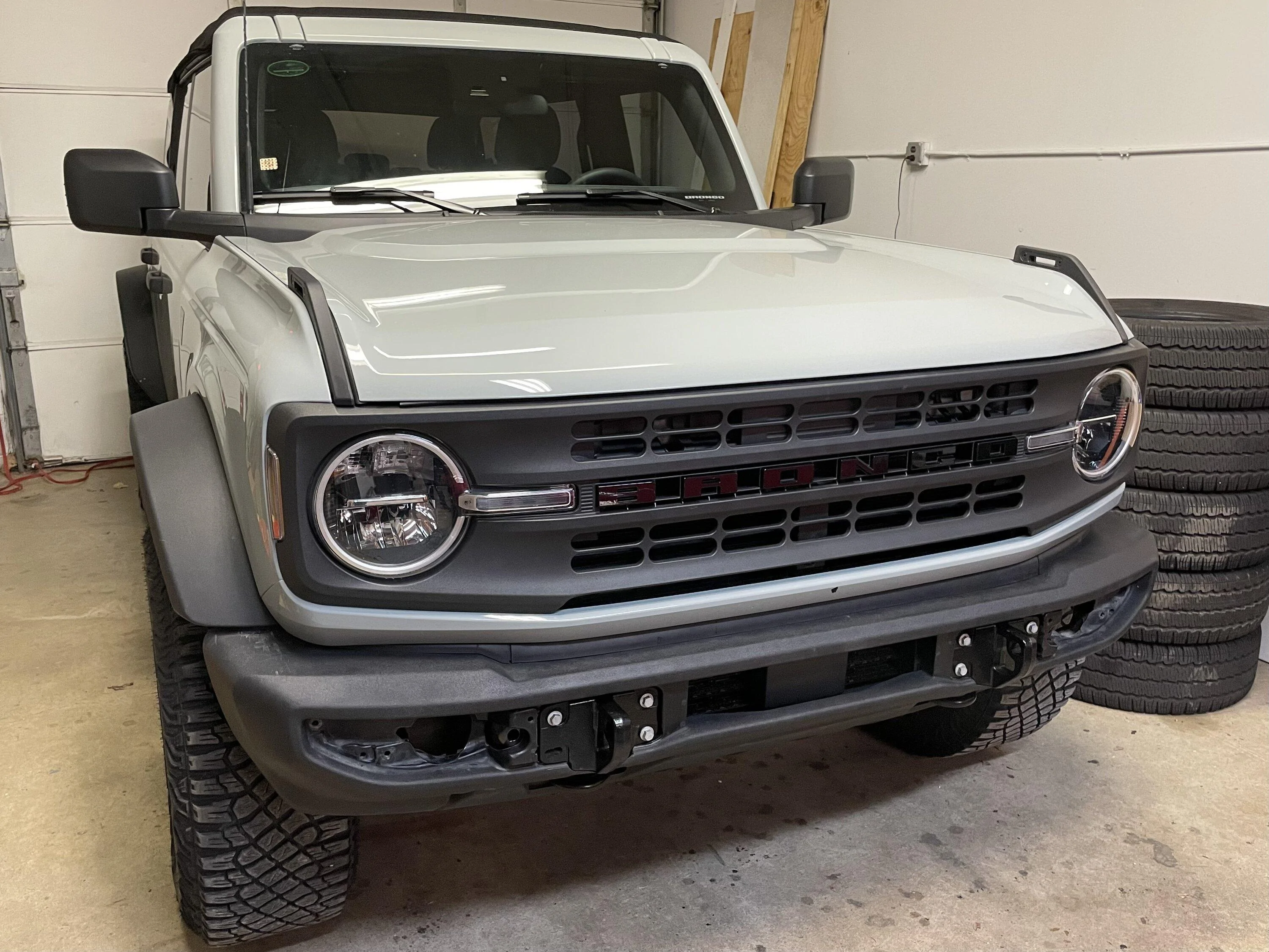 Ford Bronco Modular Bumper Tow Hooks Mounted with Plastic Bumper 57828436-593D-4AAE-B3E8-2CD201225E14