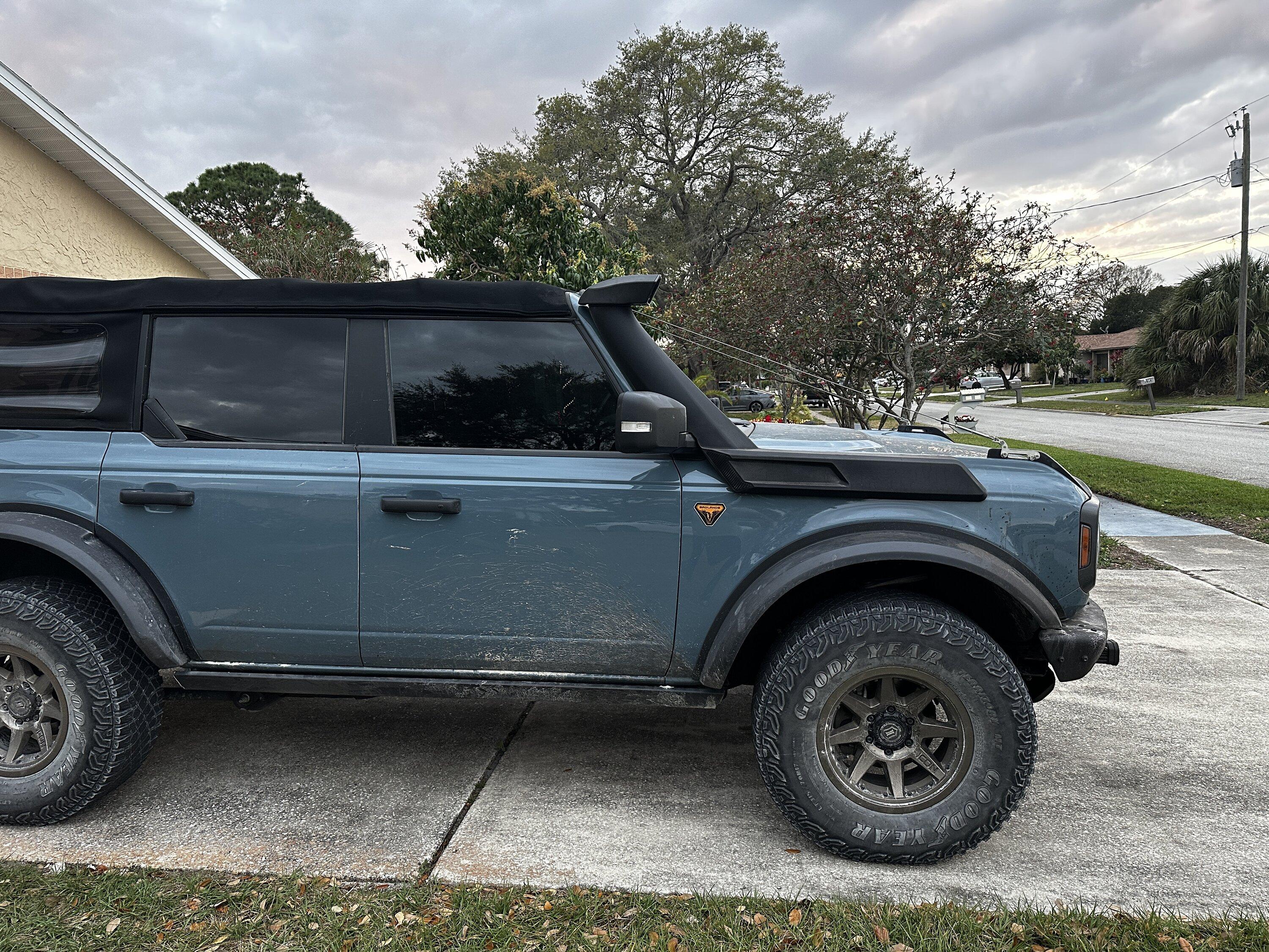 Ford Bronco Airaid Snorkel Installed (after engine stall from water intake) 39FADA45-0E06-4EE1-86F5-D3DB21AB0B4D