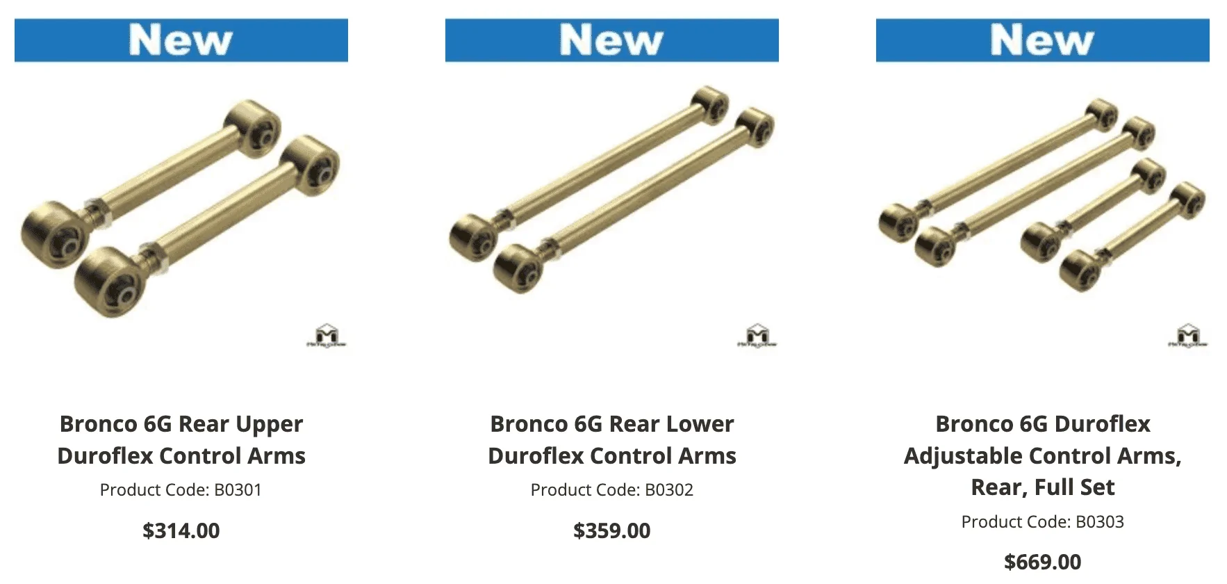Ford Bronco Adjustable Duroflex Rear Control Arms Now Available From Metalcloak 1676871350021