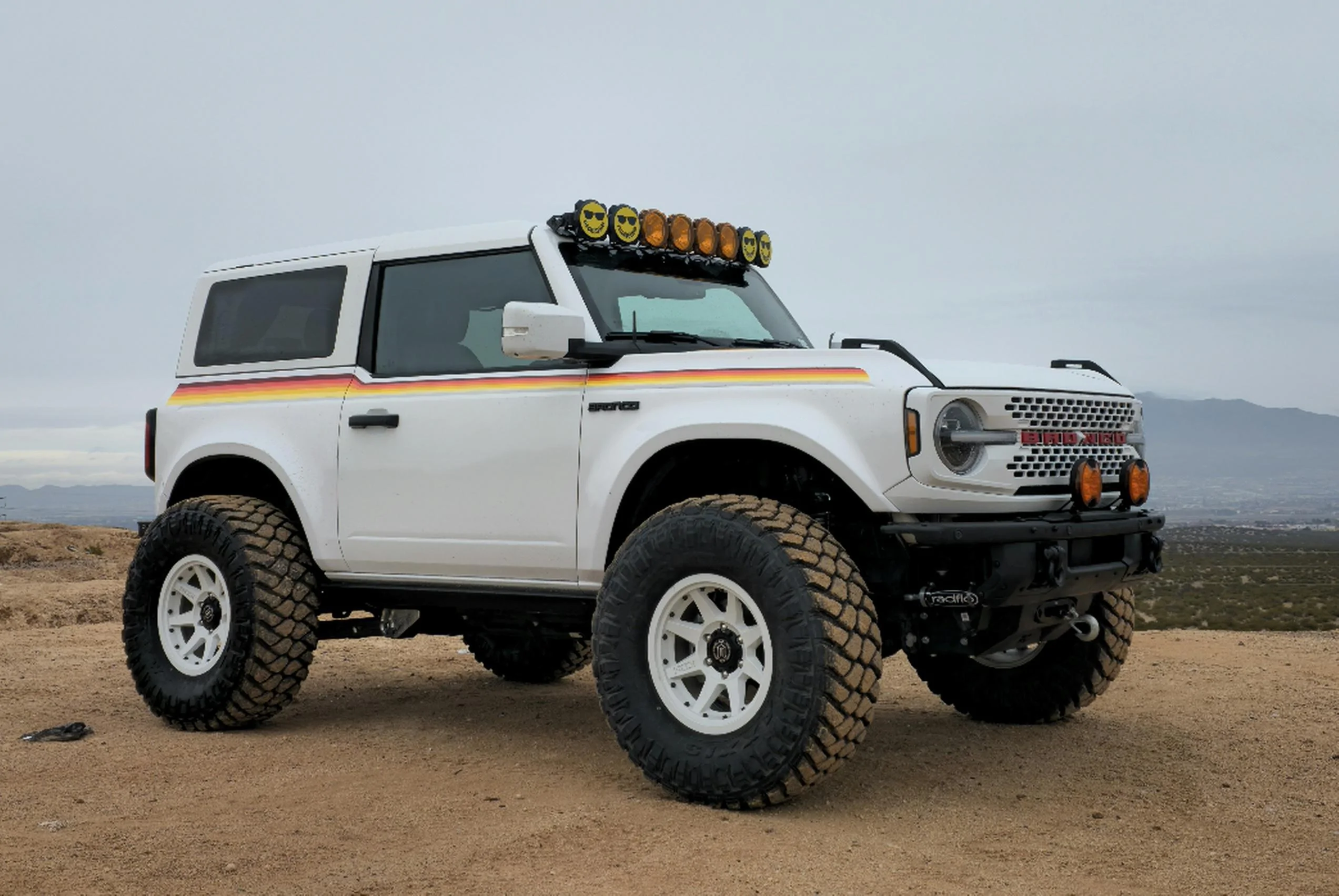 Ford Bronco 2 door Bronco white-on-white "heritage" trail rig 20230219_141828
