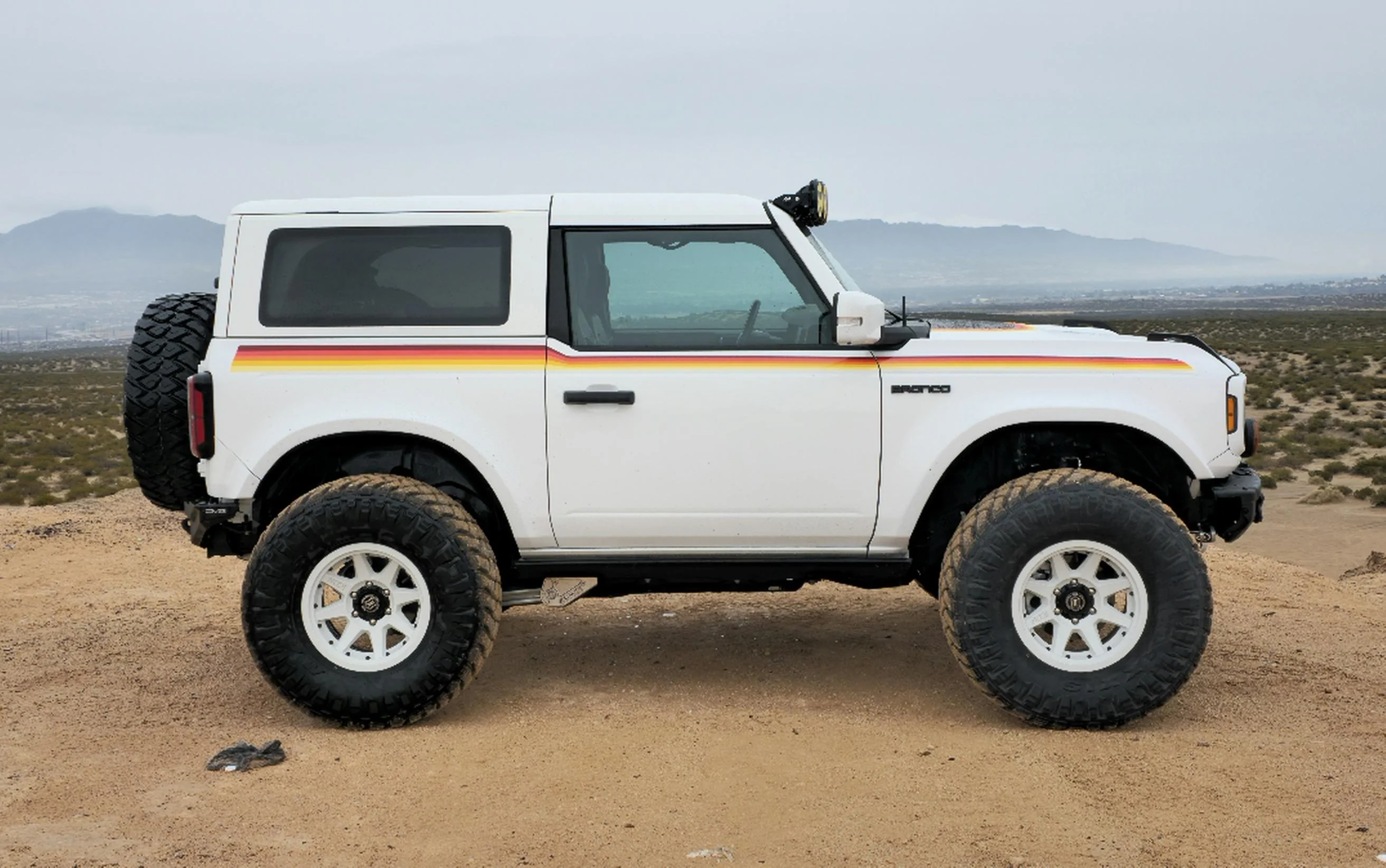 Ford Bronco 2 door Bronco white-on-white "heritage" trail rig 20230219_141842