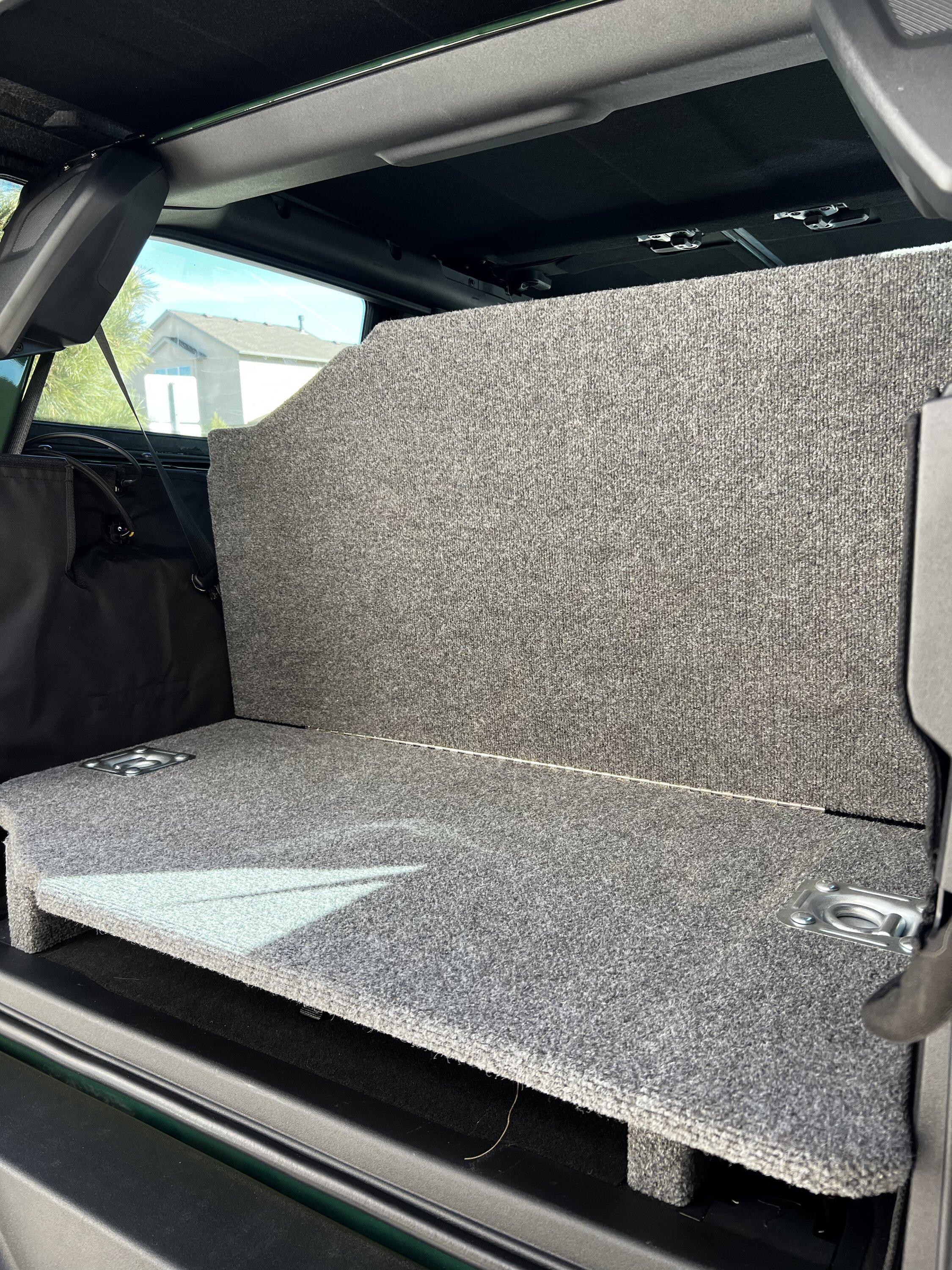 Ford Bronco My custom Raised Trunk Cargo Platform that locks into floor D rings for security BD63BFA7-03F5-4A06-8990-23D2B5431AA1