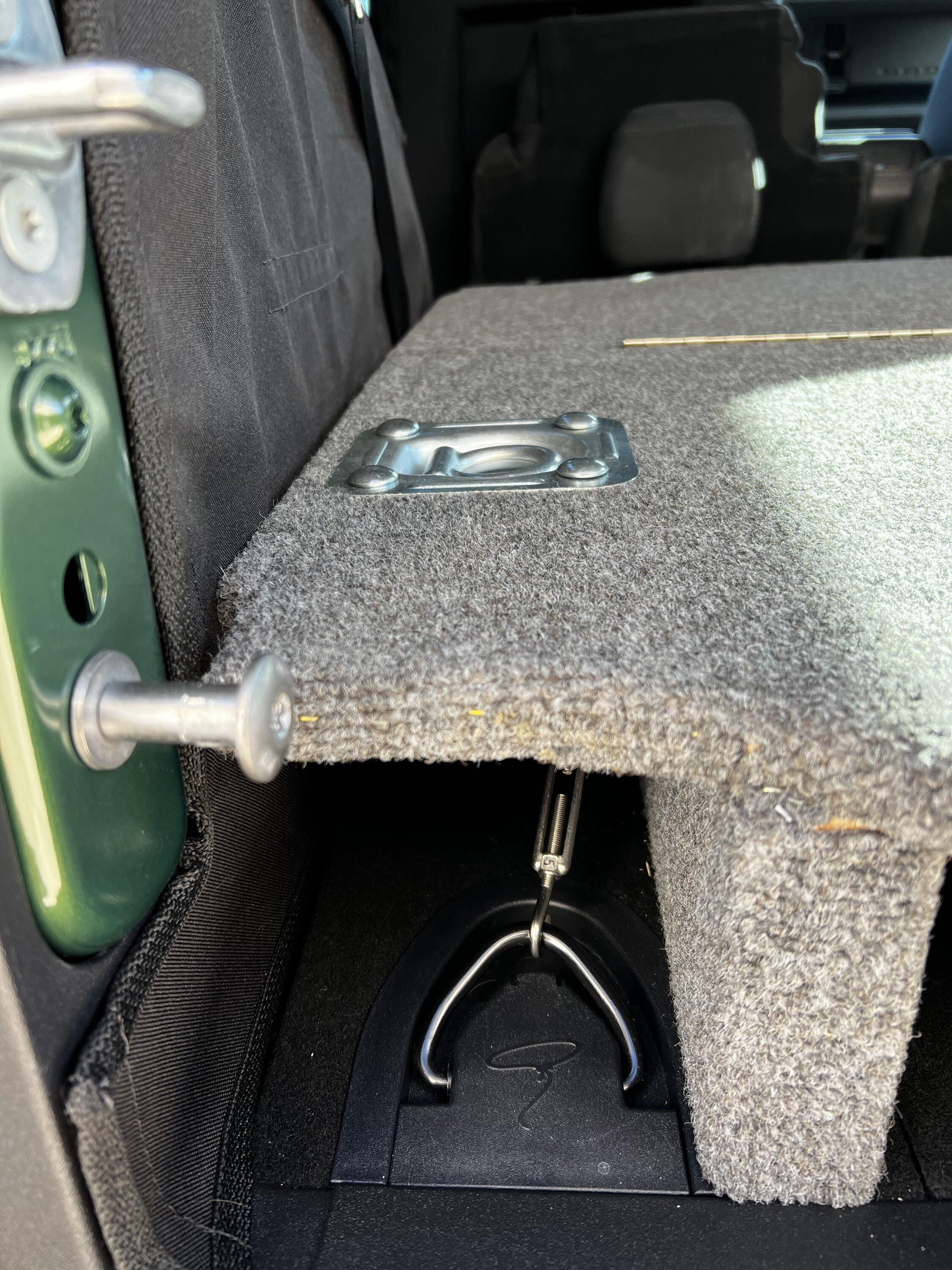 Ford Bronco My custom Raised Trunk Cargo Platform that locks into floor D rings for security 40CEADFF-4D4F-4F92-ABD2-6F3FE8D84BA7
