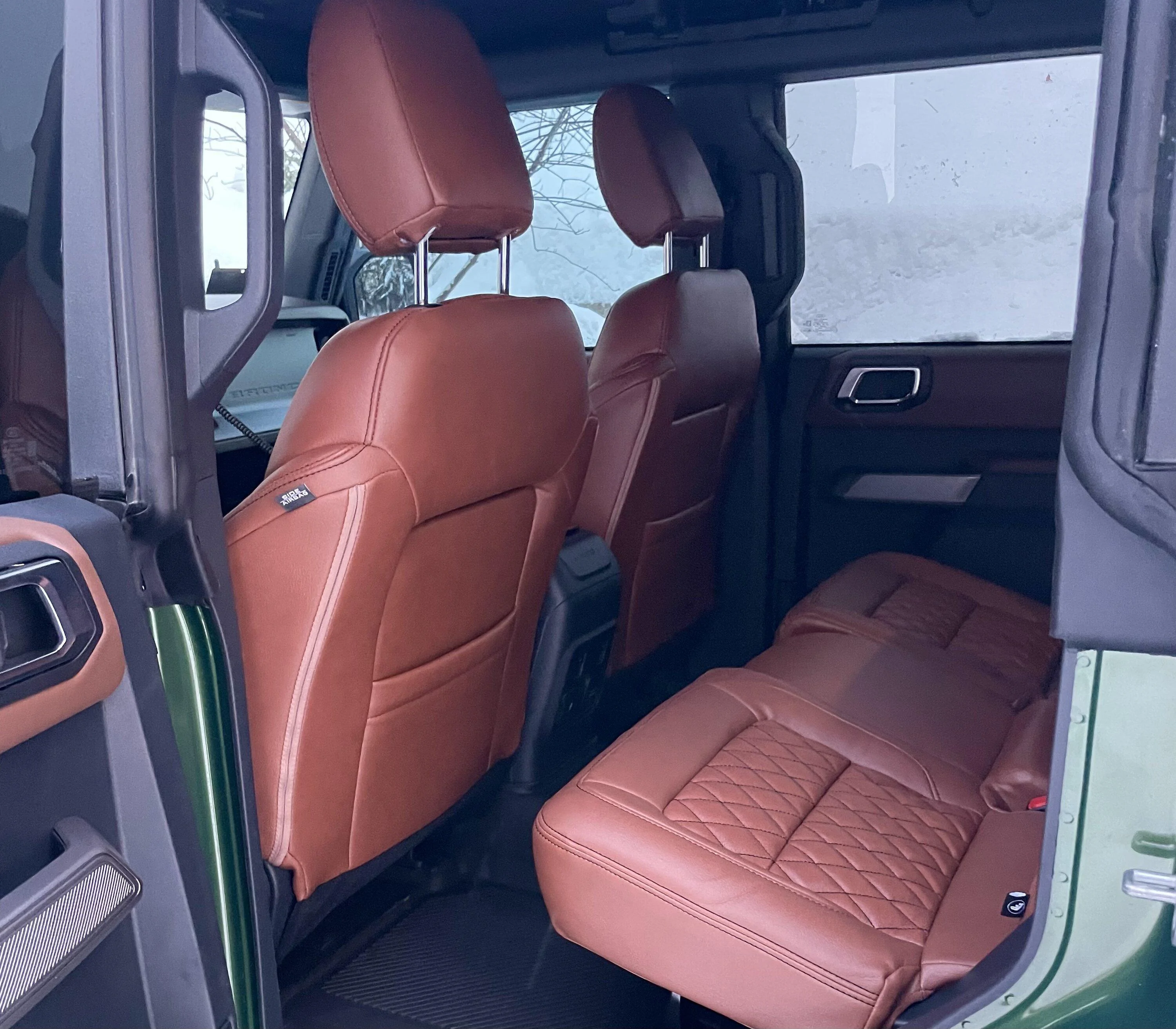 Ford Bronco New Katzkin XT Stone Leather Seats Installed 6913A199-5DC5-48AC-A4DF-880D12F5015A