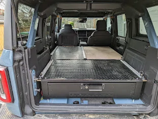 Ford Bronco My Custom 4 Door Sleeping Platform Design -- feedback? PXL_20230216_193054702