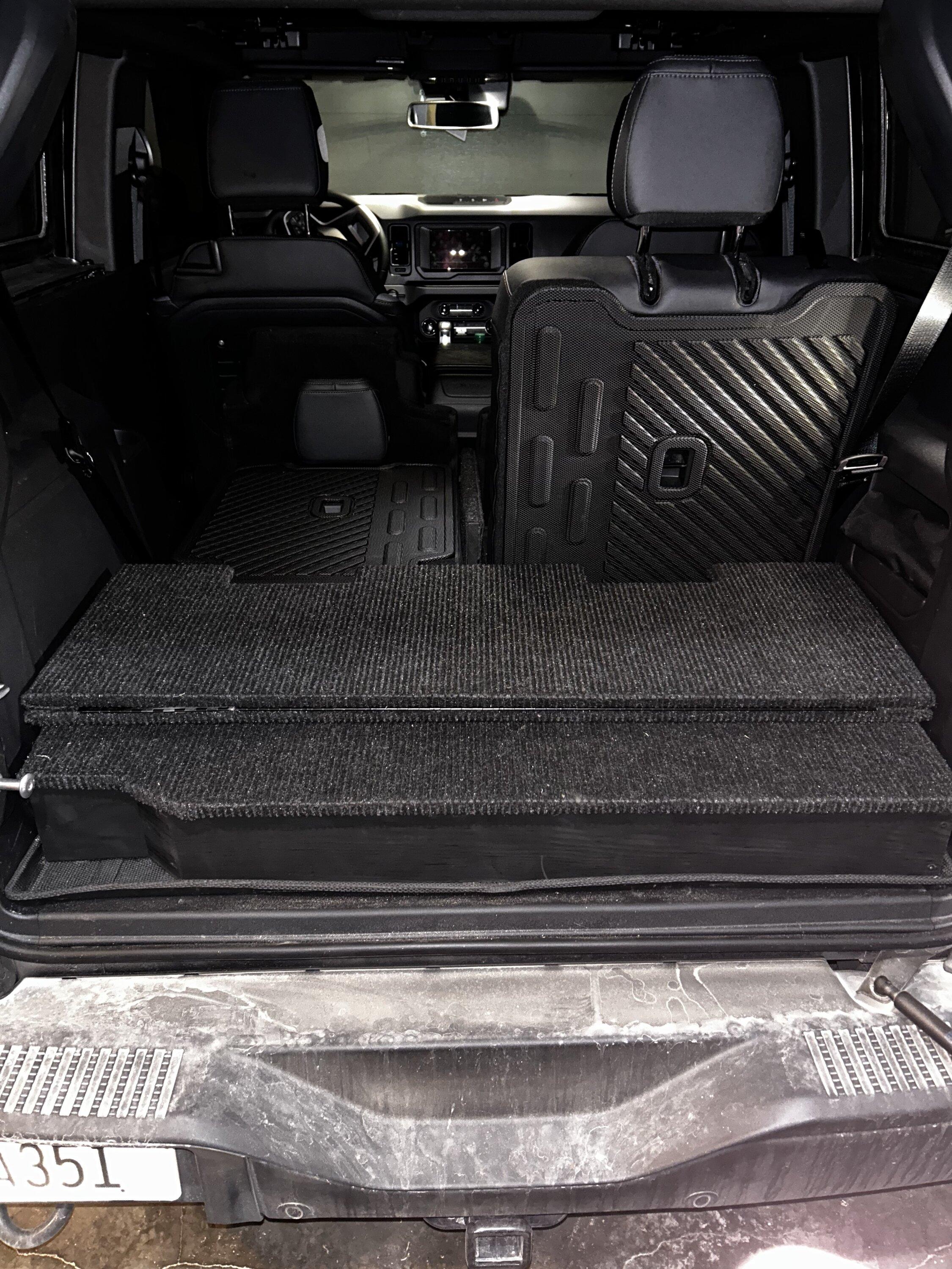 Ford Bronco Another custom 2-door rear cargo area level platform 9D6833DA-6110-4D51-A353-04B9B9184BEA