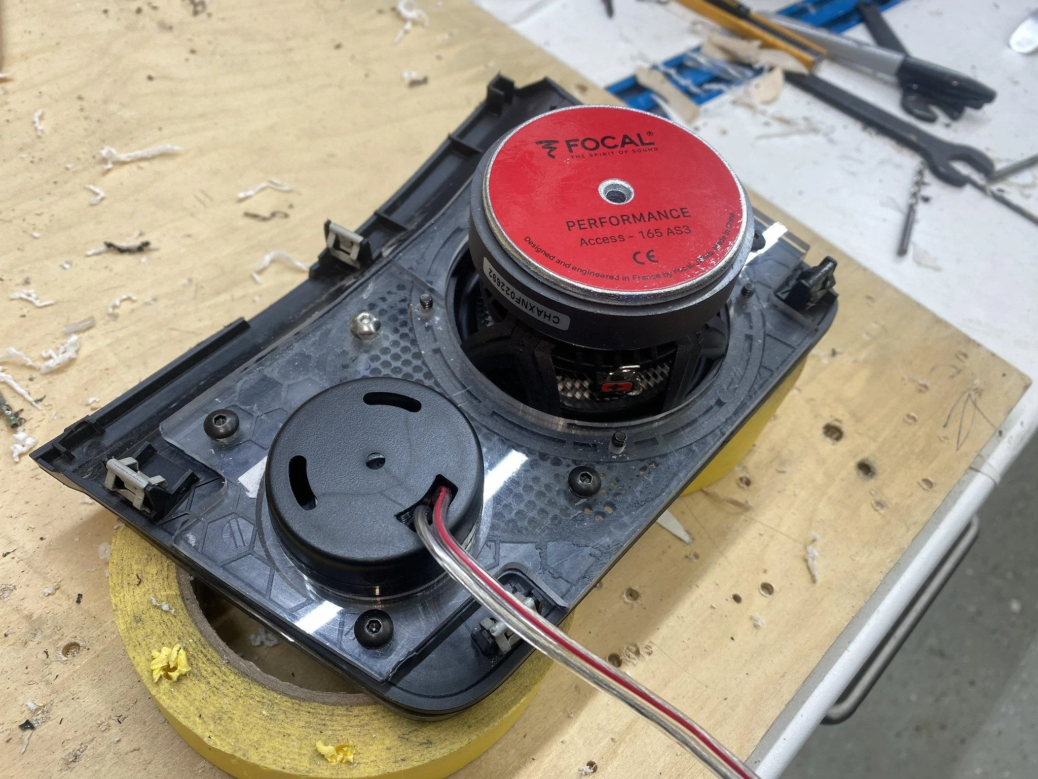 Ford Bronco Focal 3-way components, Audison SR 5.600 amplifier, JL Audio 10TW3D-4 subwoofer and custom enclosure 52716739850_6cf857add4_k
