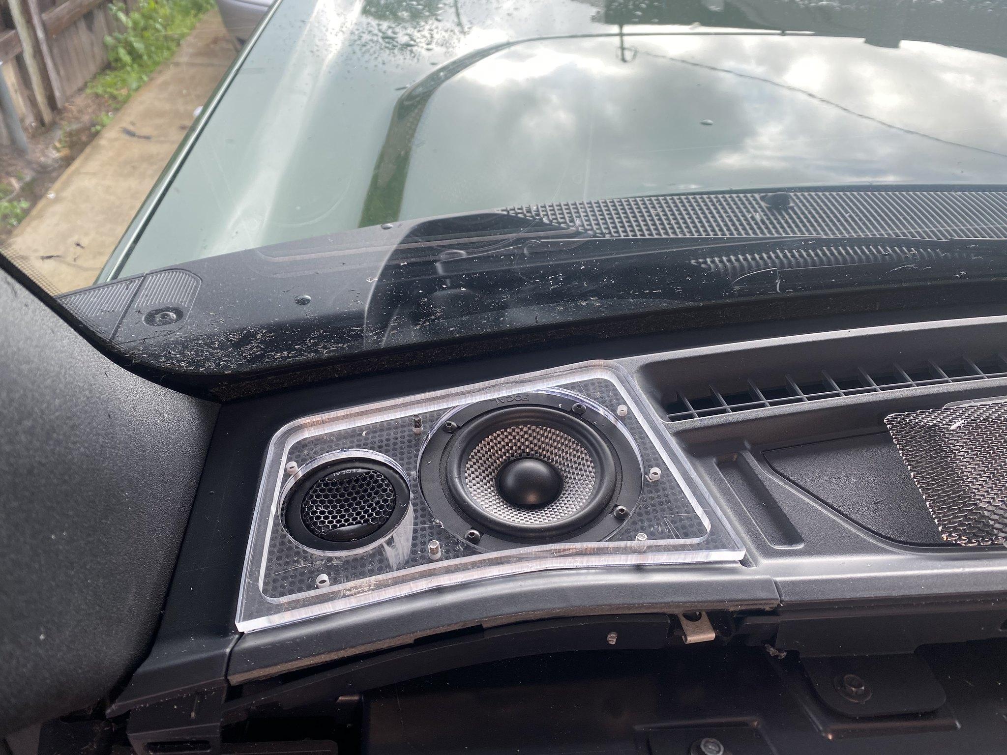 Ford Bronco Focal 3-way components, Audison SR 5.600 amplifier, JL Audio 10TW3D-4 subwoofer and custom enclosure 52716794253_89e323cffc_k