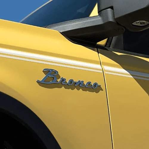 Ford Bronco New Part: Ford OEM Bronco Heritage Limited Script Badge M-1447-BSS 1677604818302