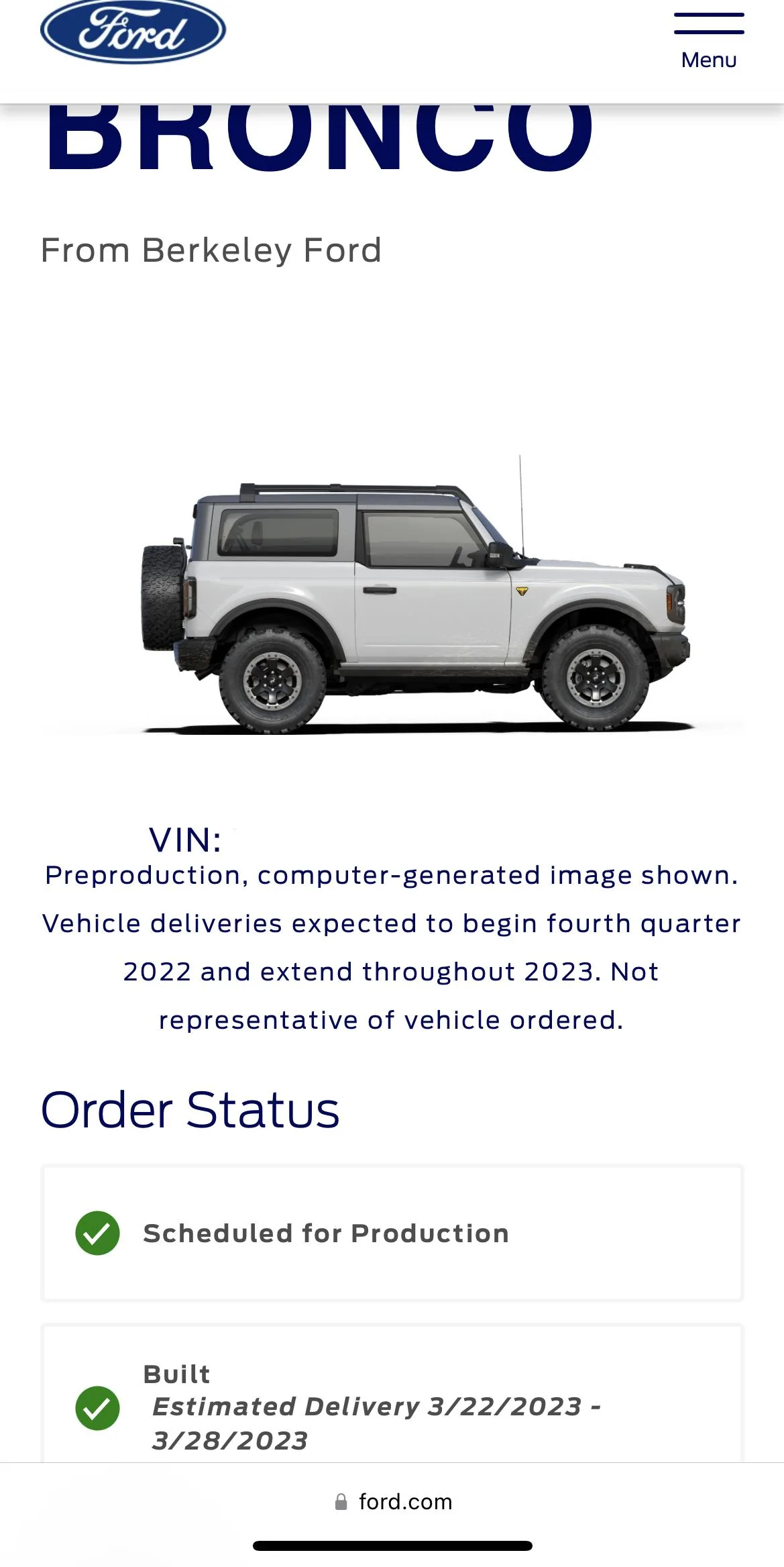 Ford Bronco 2/27/2023 Build Week - With Spreadsheet D769F241-511E-449F-84C4-8E97BE20896F