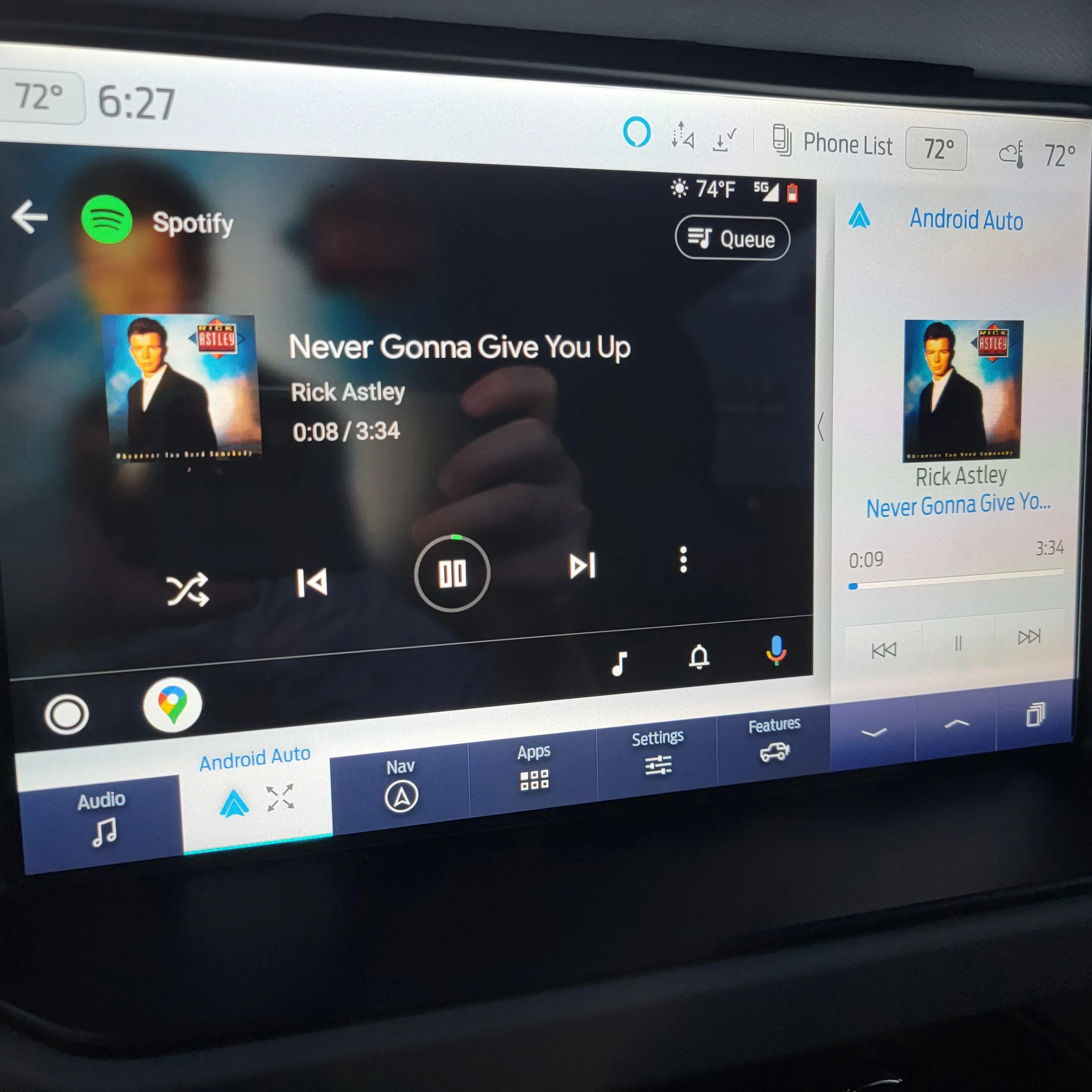 Ford Bronco Android Auto Won't Go Full Screen 20230301_182753