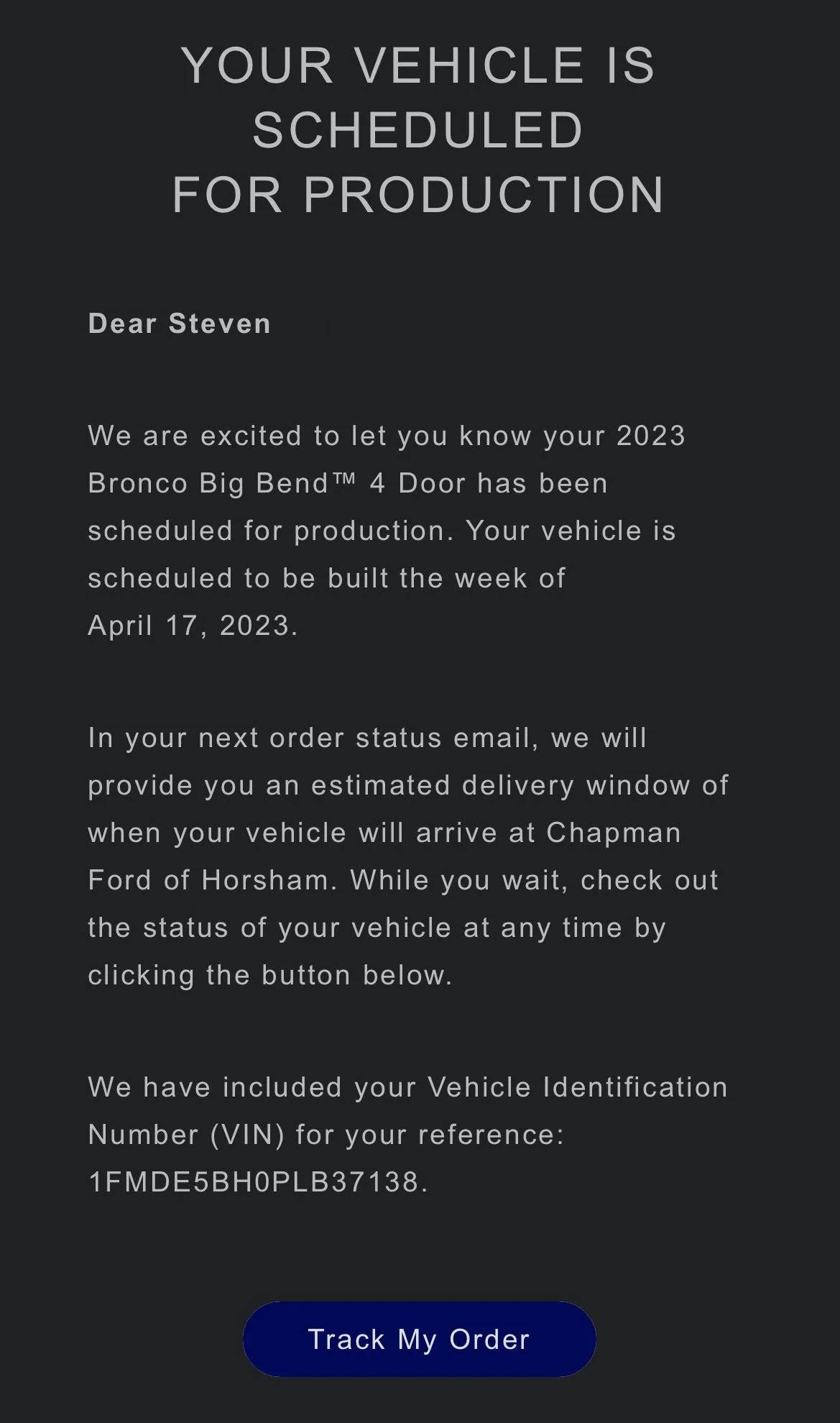 Ford Bronco 📬 Scheduling emails are going out now!! (3/2/23) 879DFFCB-233A-425F-95E5-3F6A42C5B293