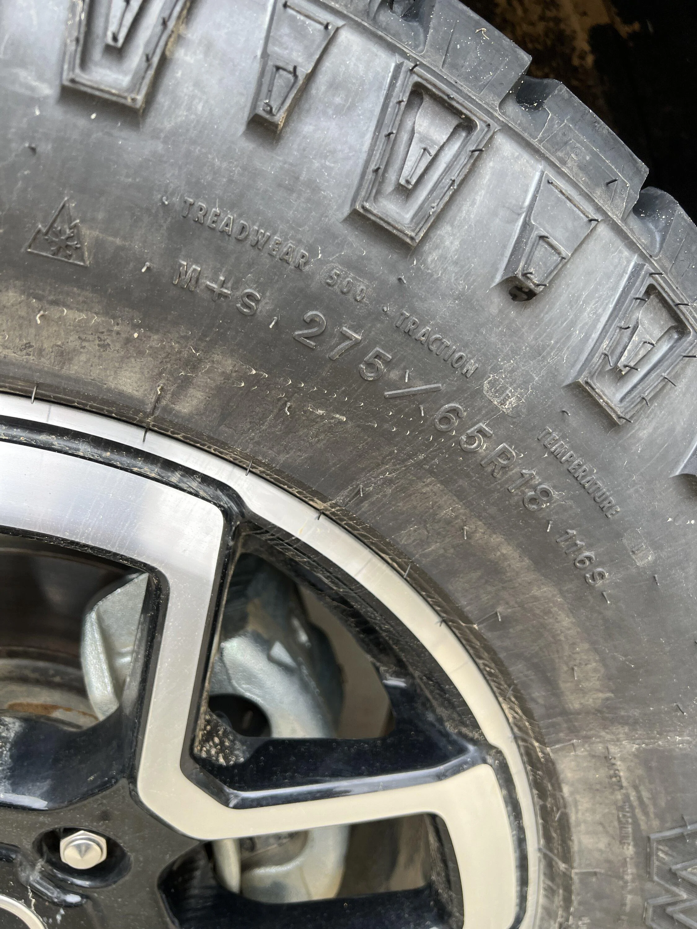 Ford Bronco Largest tire size on Outer Banks wheel IMG_5295