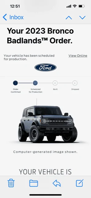 Ford Bronco Granger Ford Order Updates - We Need it 3/3/23 image0