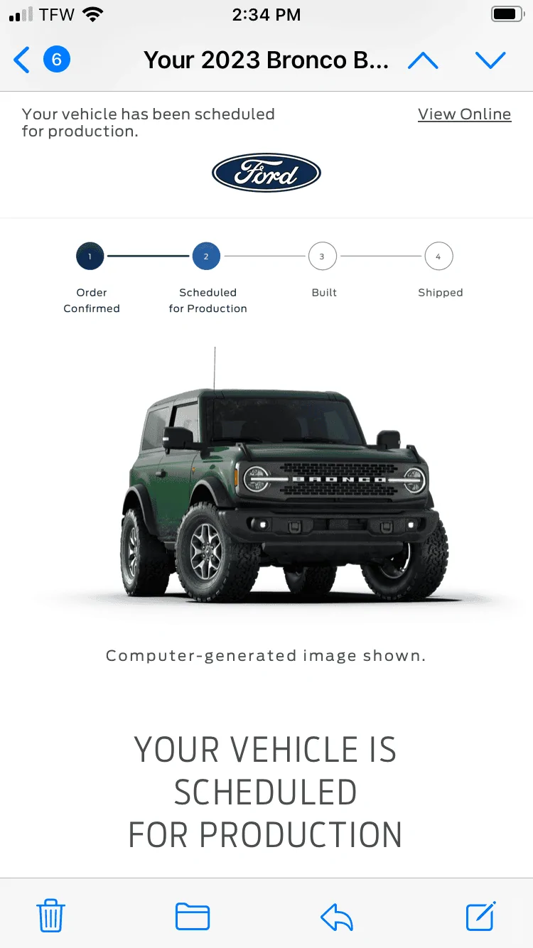 Ford Bronco Granger Ford Order Updates - We Need it 3/3/23 EC2F5A4E-4FCD-406F-A4B3-6E68641282A7