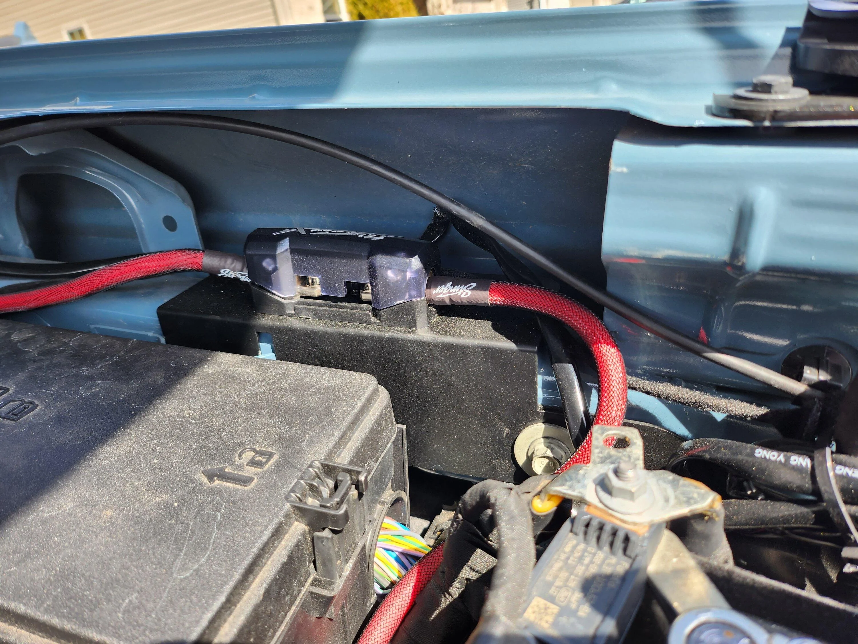 Ford Bronco Stinger tailgate sub installed, Stinger 700w amp install under driver seat with pics, 6.5 Mabett rear Kickers 20230301_125800